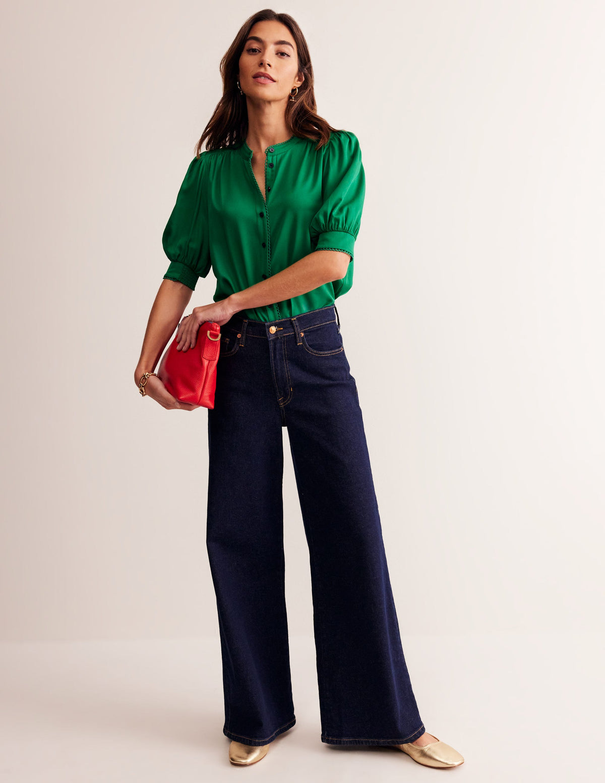 Ara Short Sleeve Top-Rich Emerald - Image 4