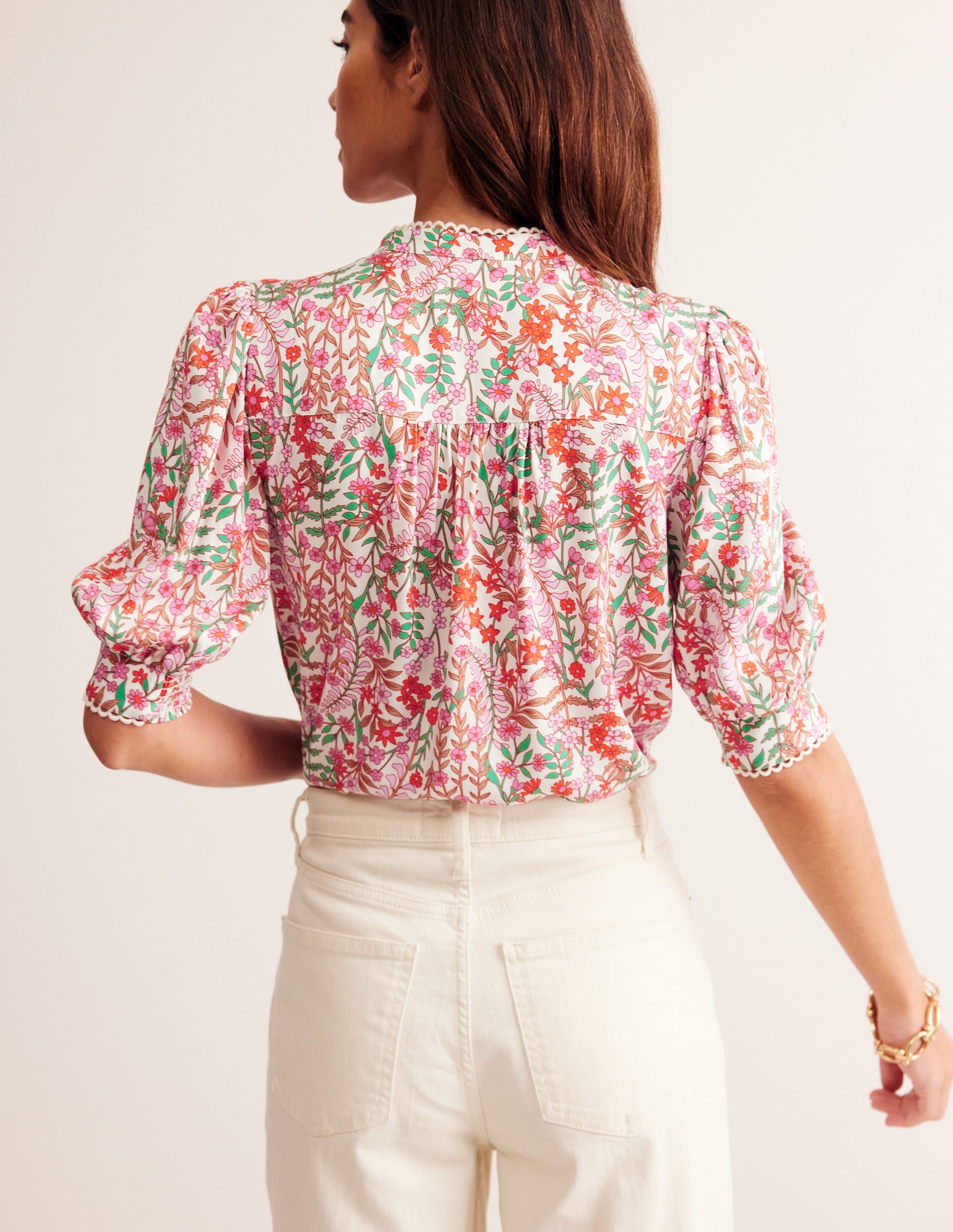 Ara Short Sleeve Top-Multi, Foliage Bud - Image 3