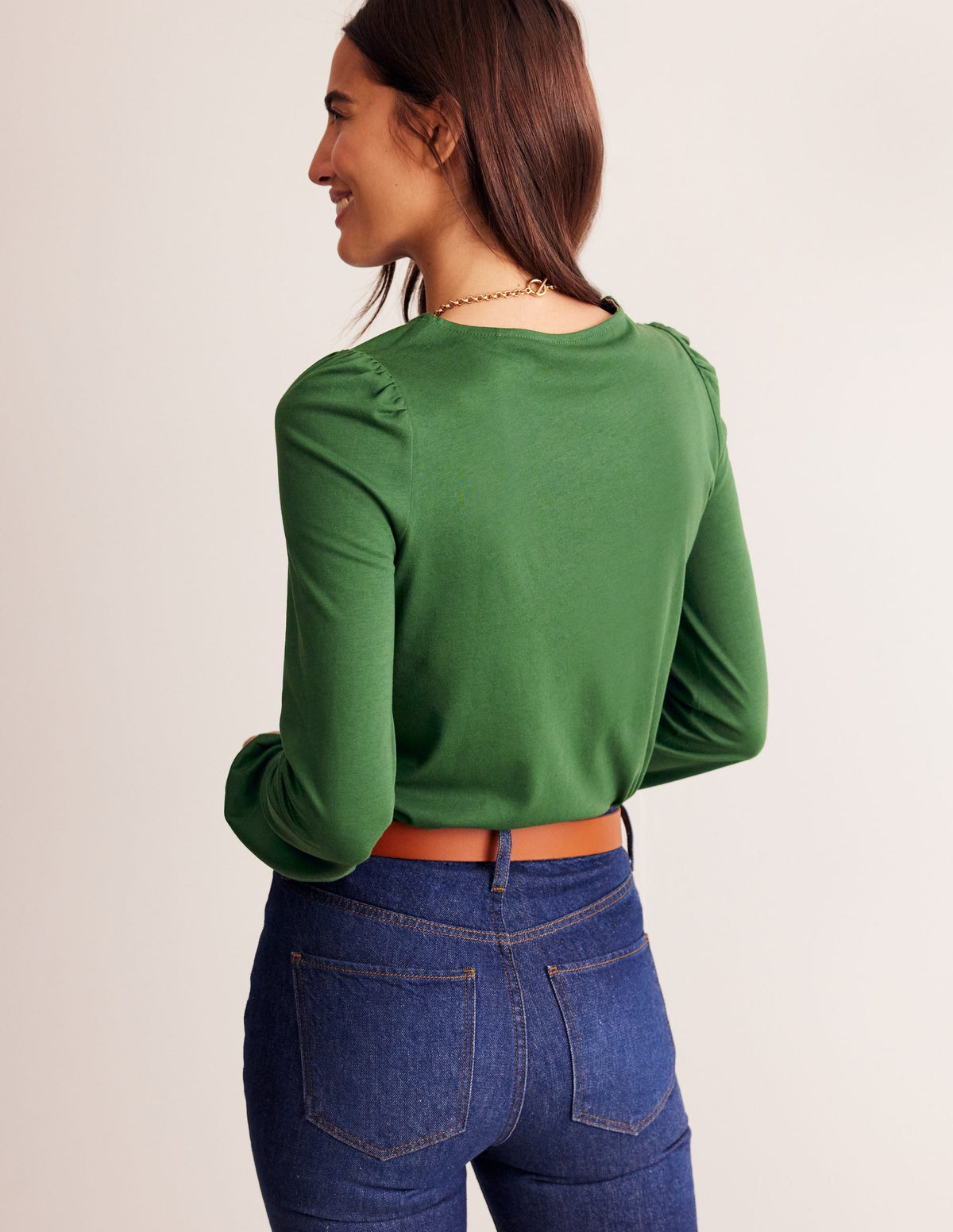 Supersoft Long Sleeve Top-Pine-3