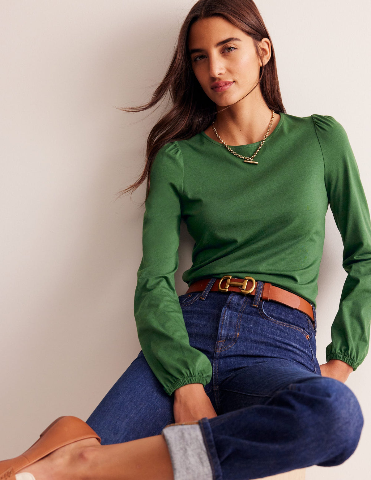 Supersoft Long Sleeve Top-Pine-4