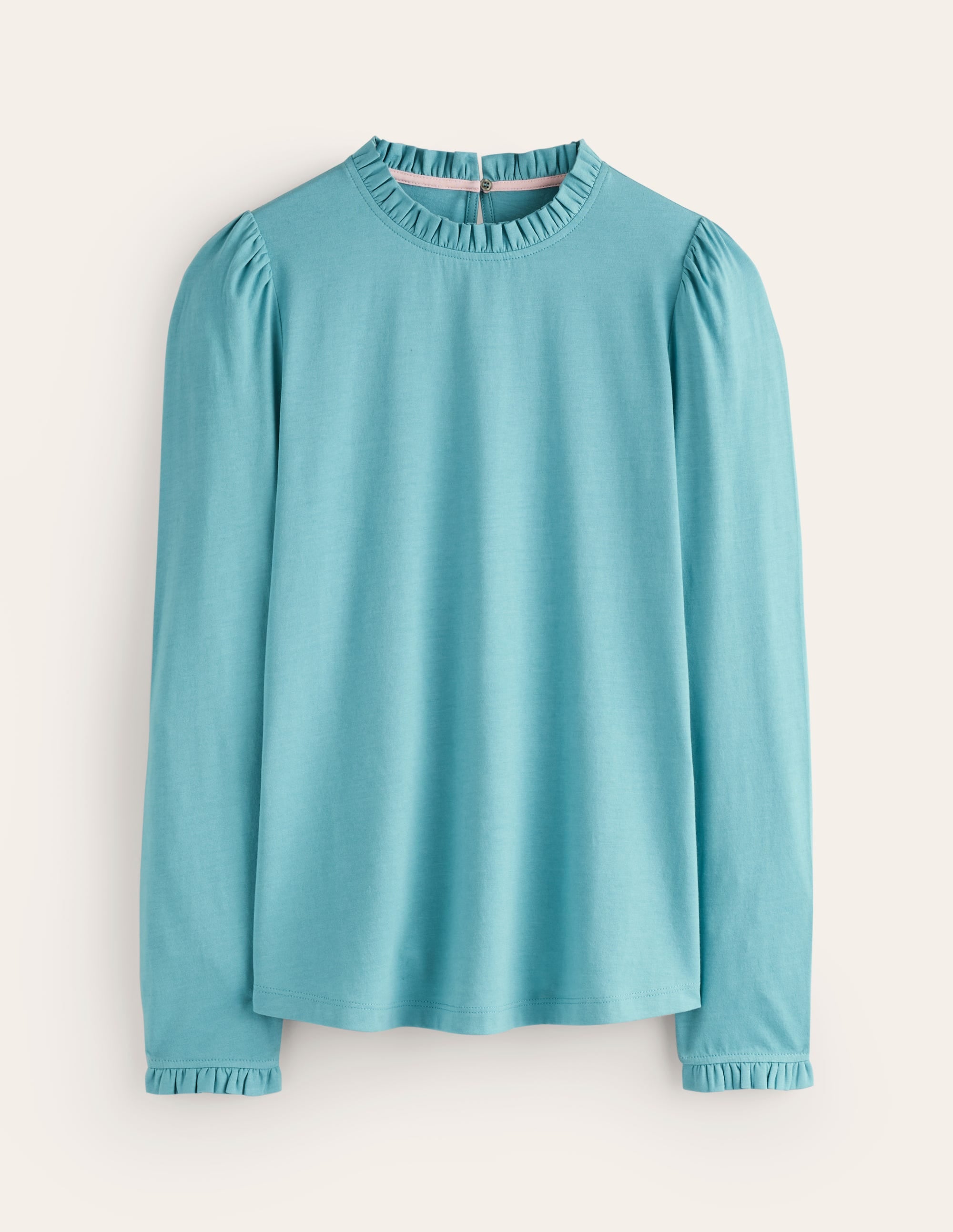 Supersoft Frill Detail Top-Blue Grass - Image 5