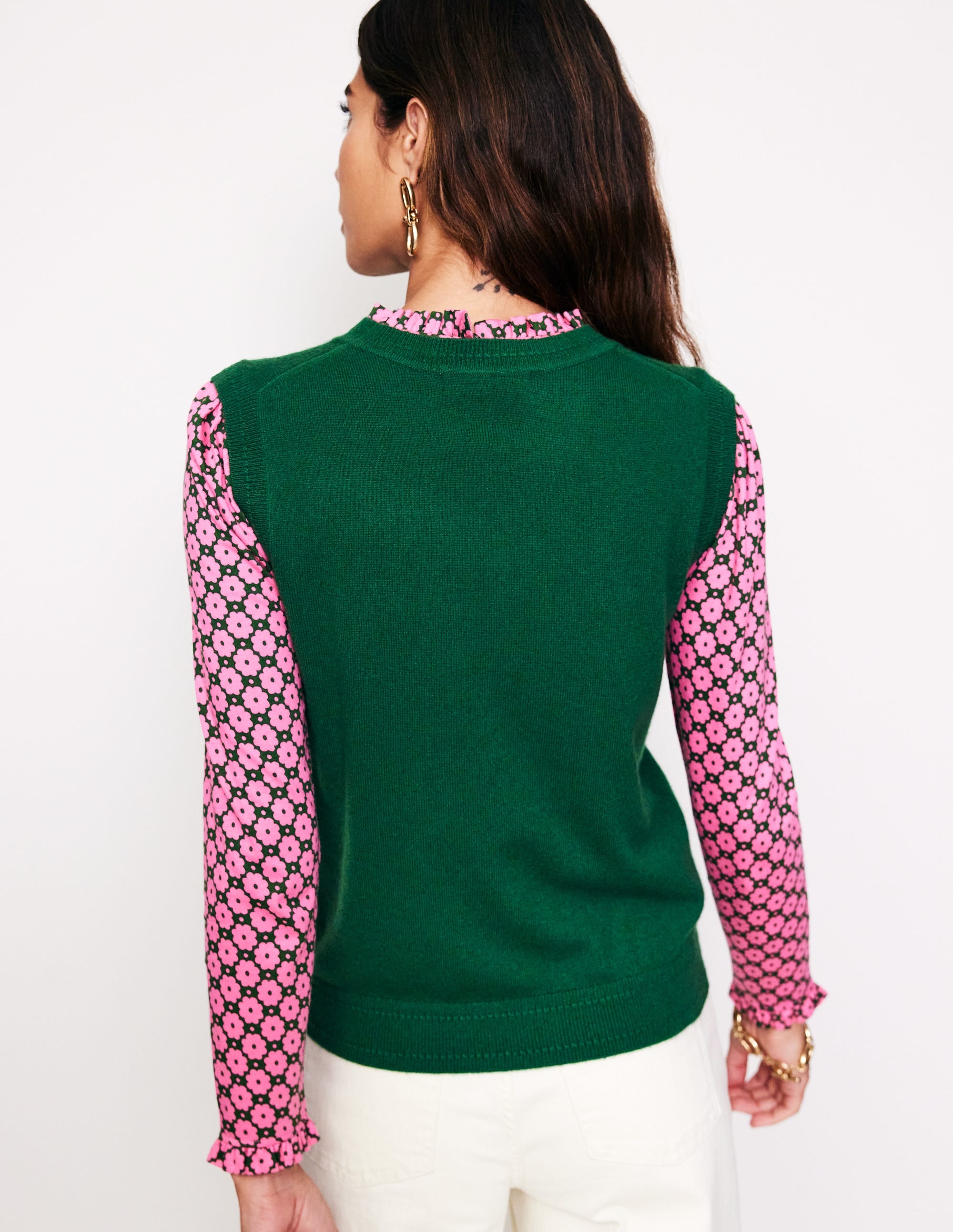 Supersoft Frill Detail Top-Party Pink, Blossom Stamp - Image 3