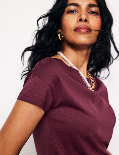 Supersoft Boat Neck T-Shirt-Deep Wisteria-2