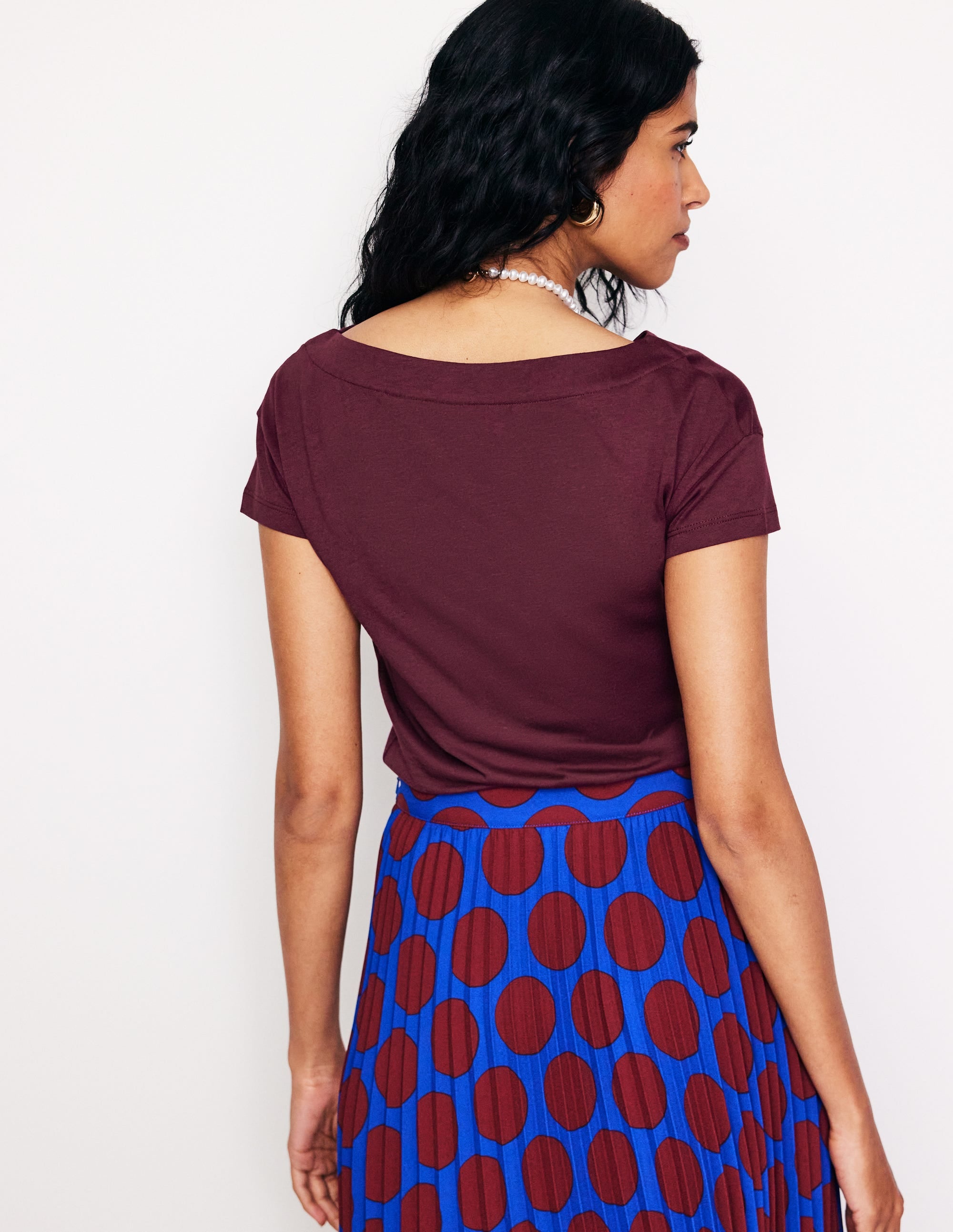 Supersoft Boat Neck T-Shirt-Deep Wisteria - Image 3
