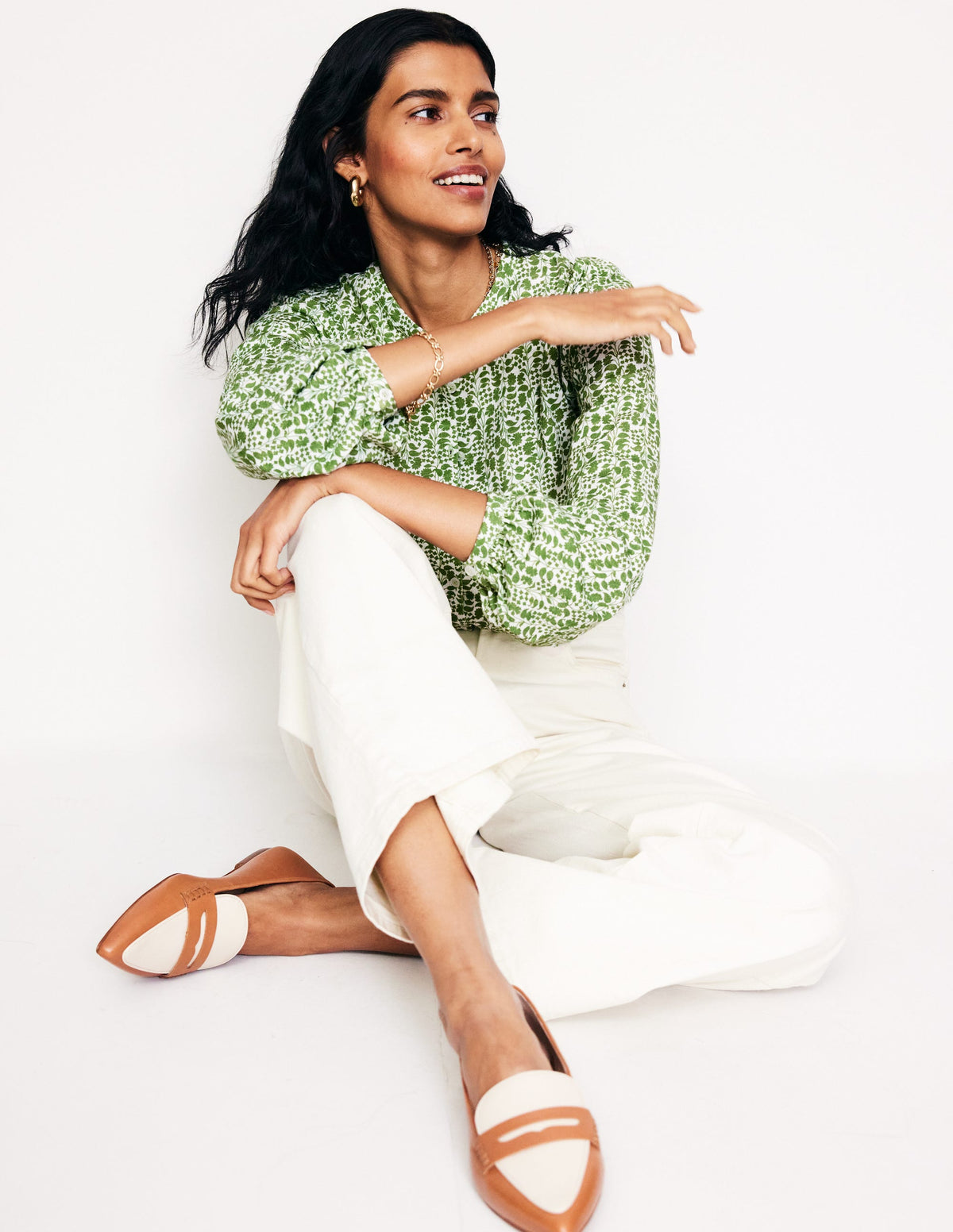 Marina Jersey Shirt-Fir Tree, Prairie Vine - Image 4