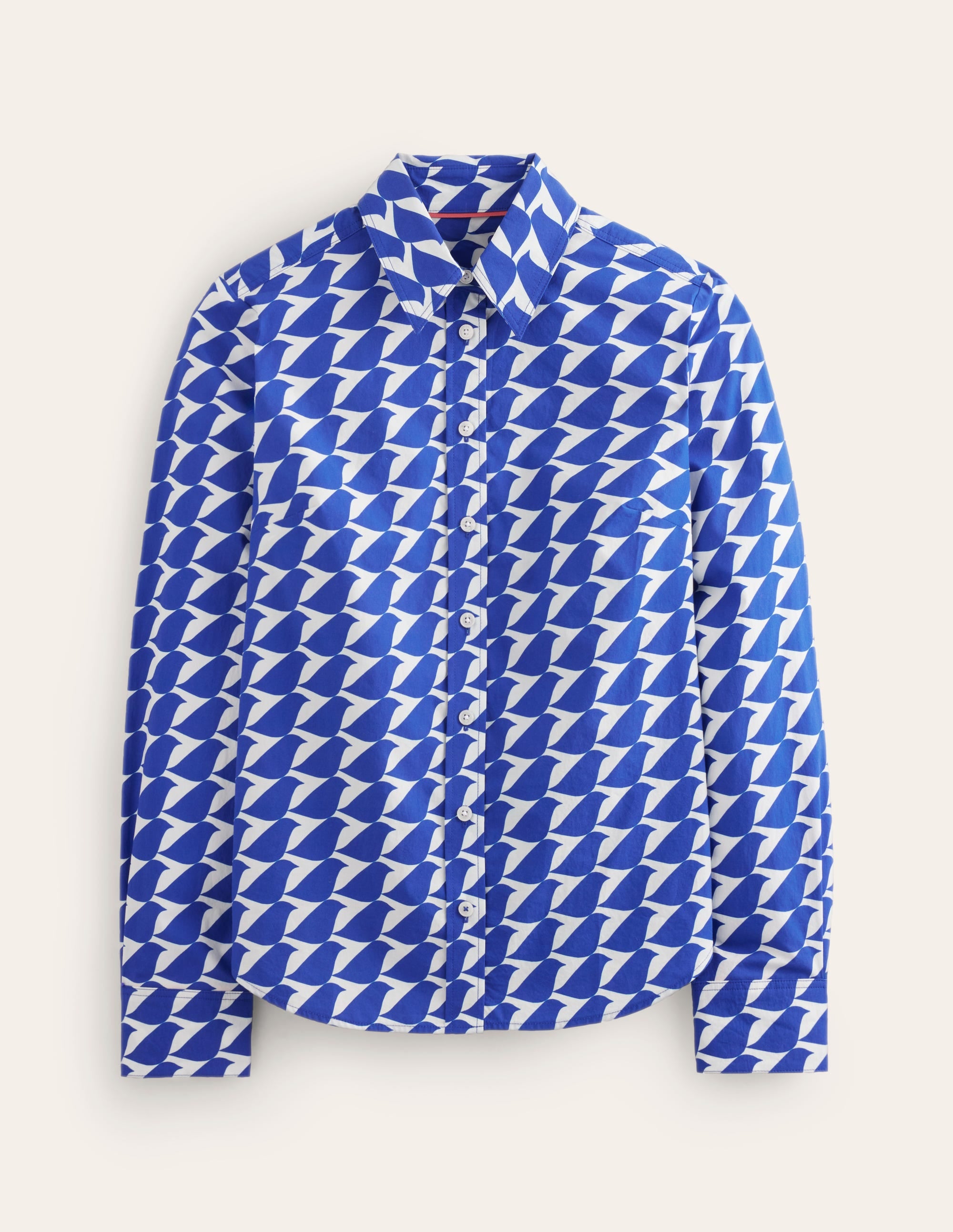 Sienna Cotton Shirt-Sapphire Blue, Birdie - Image 6