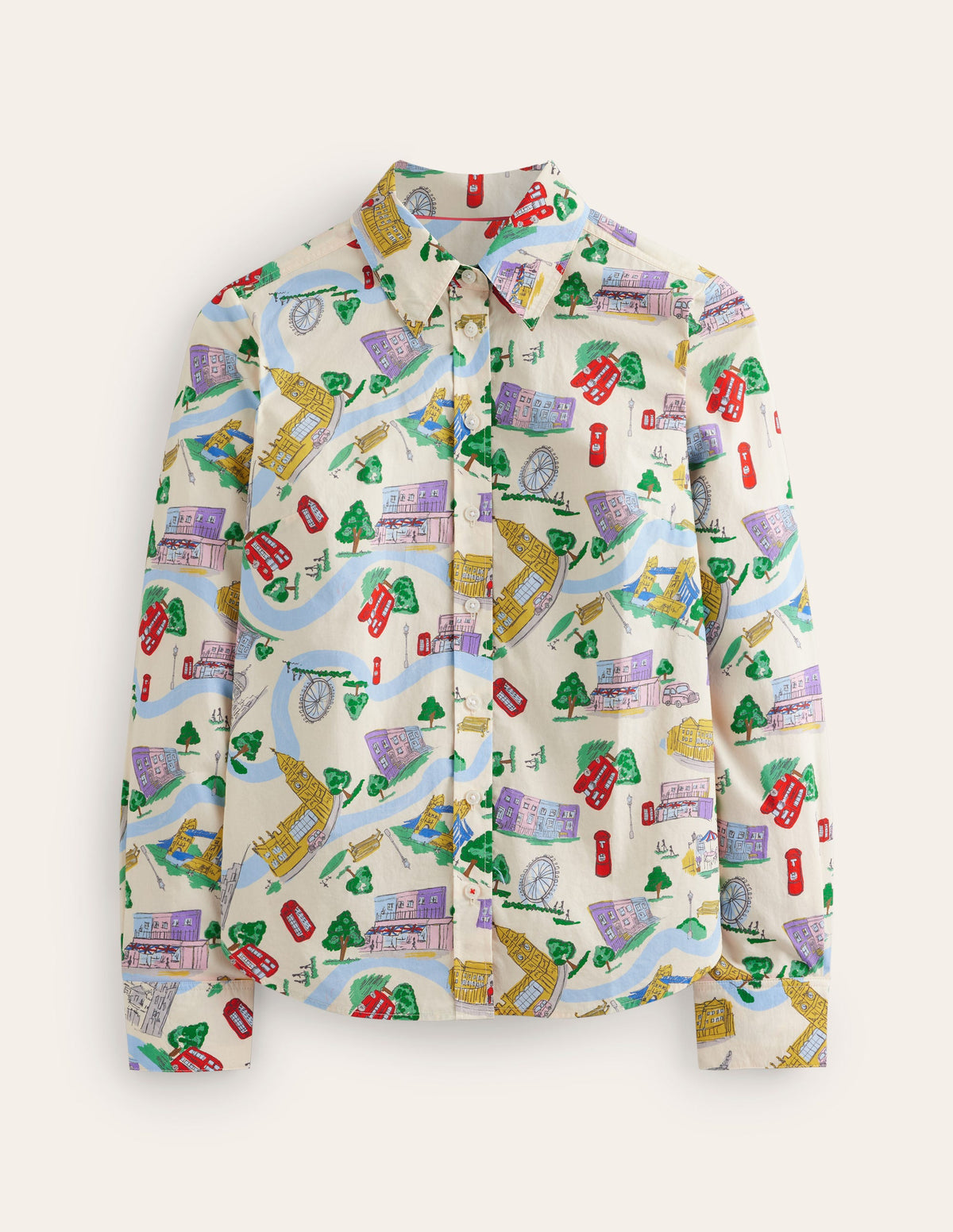 Sienna Cotton Shirt-Ivory, London Town - Image 9