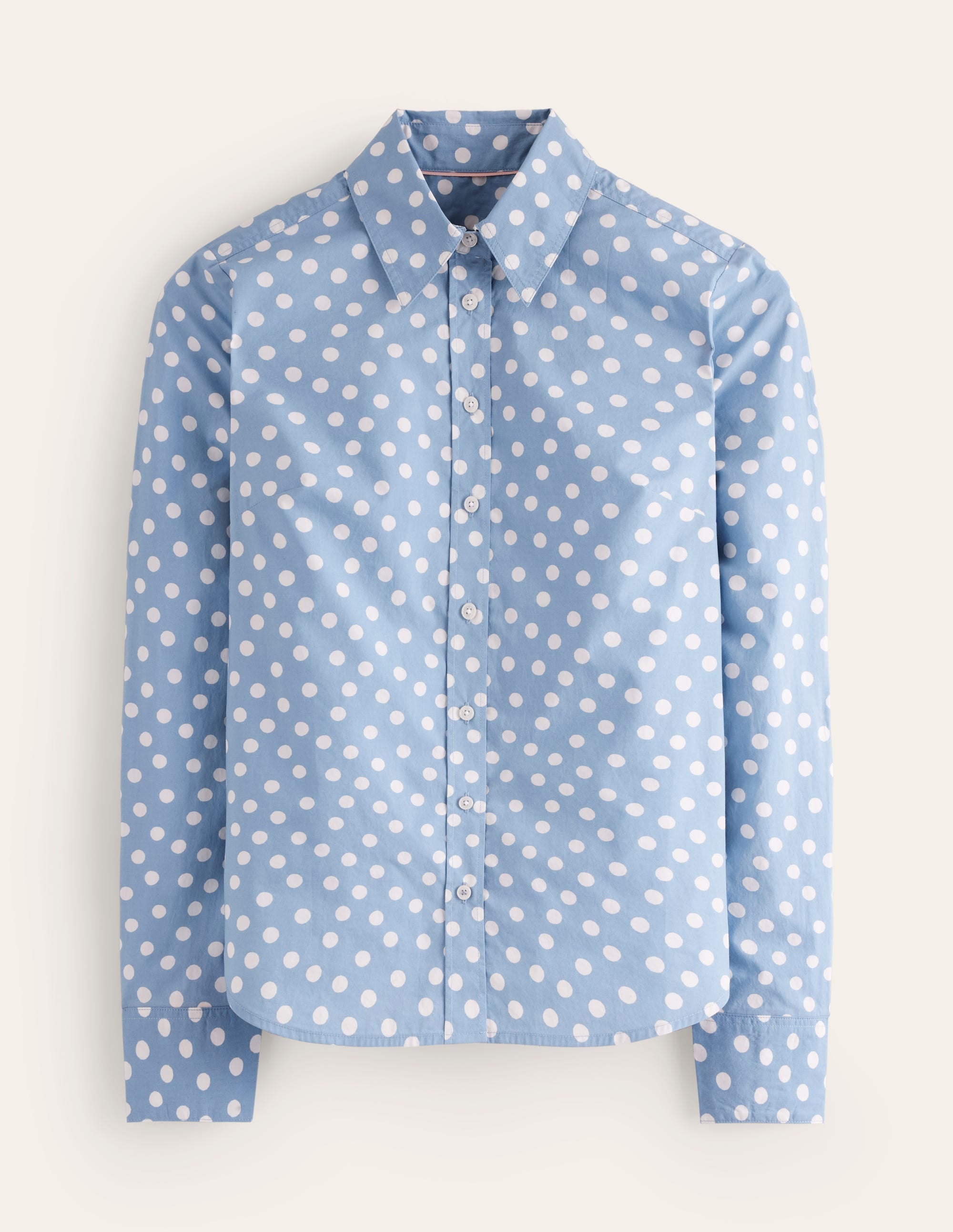 Sienna Cotton Shirt-French Blue, Abstract Dot - Image 6