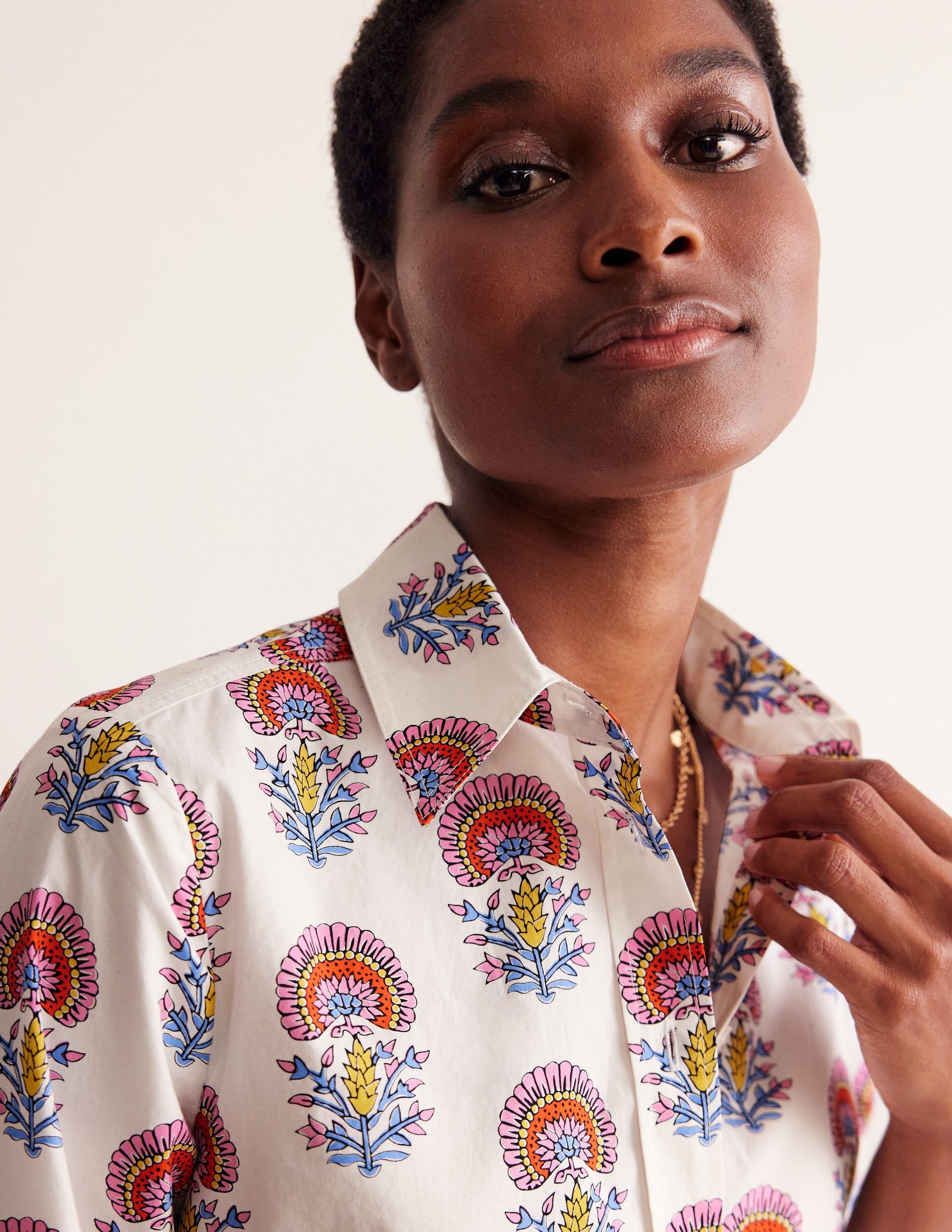 Sienna Cotton Shirt-Ivory,Passion Bud-2