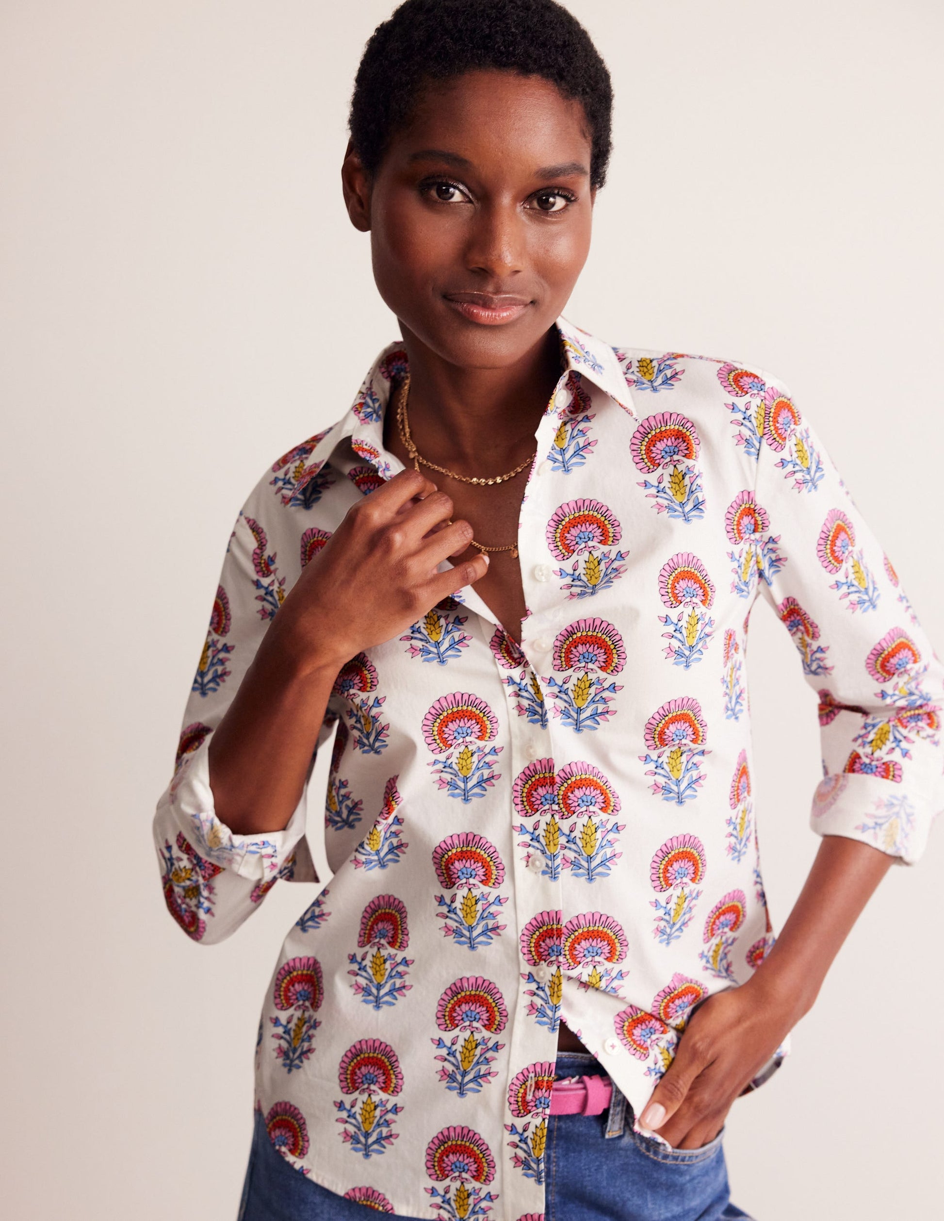 Sienna Cotton Shirt-Ivory,Passion Bud-4
