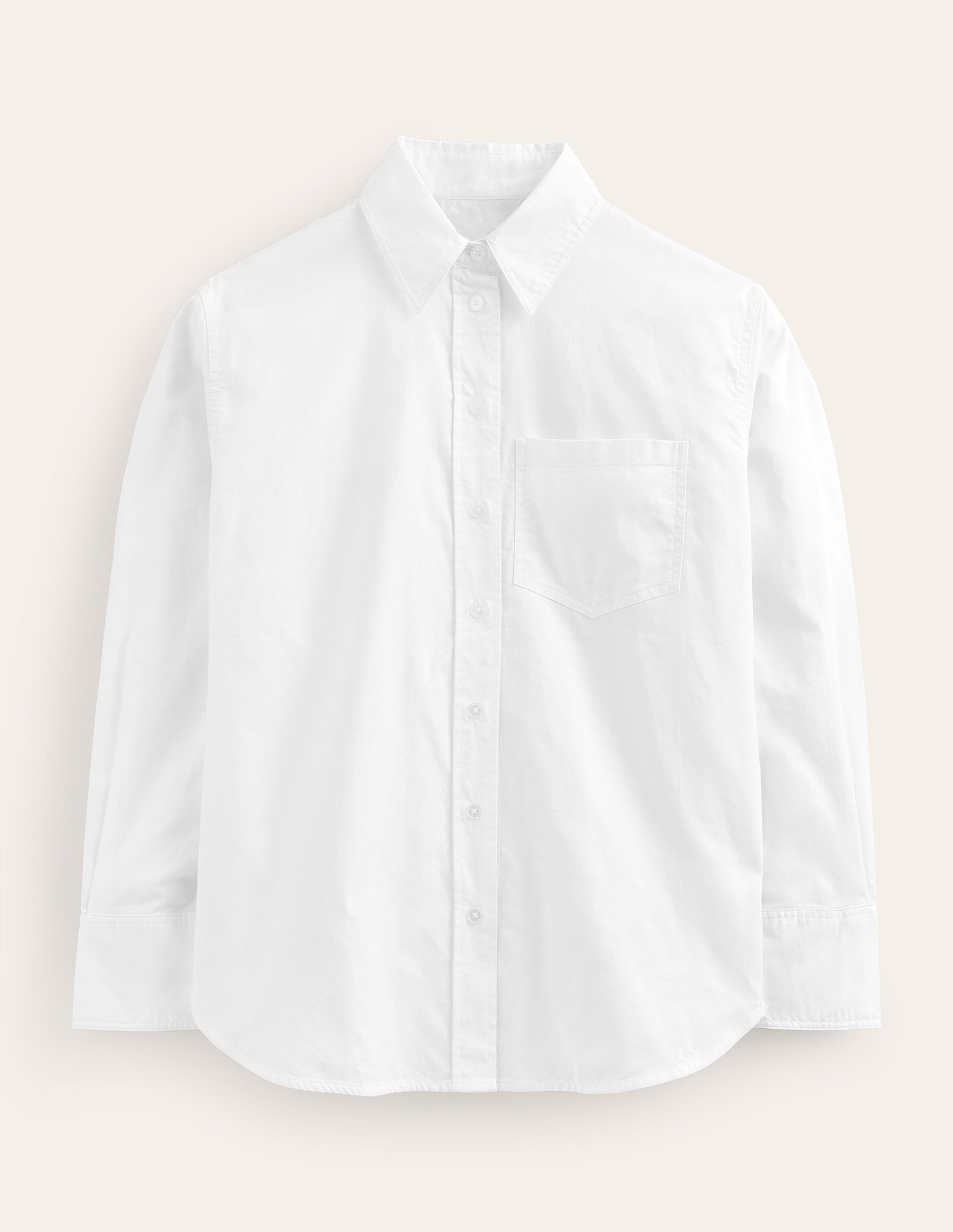 Connie Relaxed Cotton Shirt-White-5