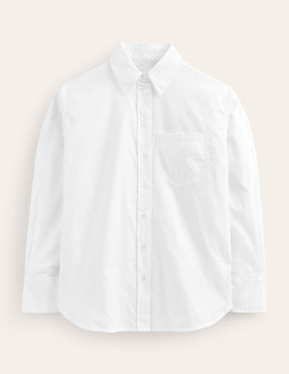 Connie Relaxed Cotton Shirt-White-5