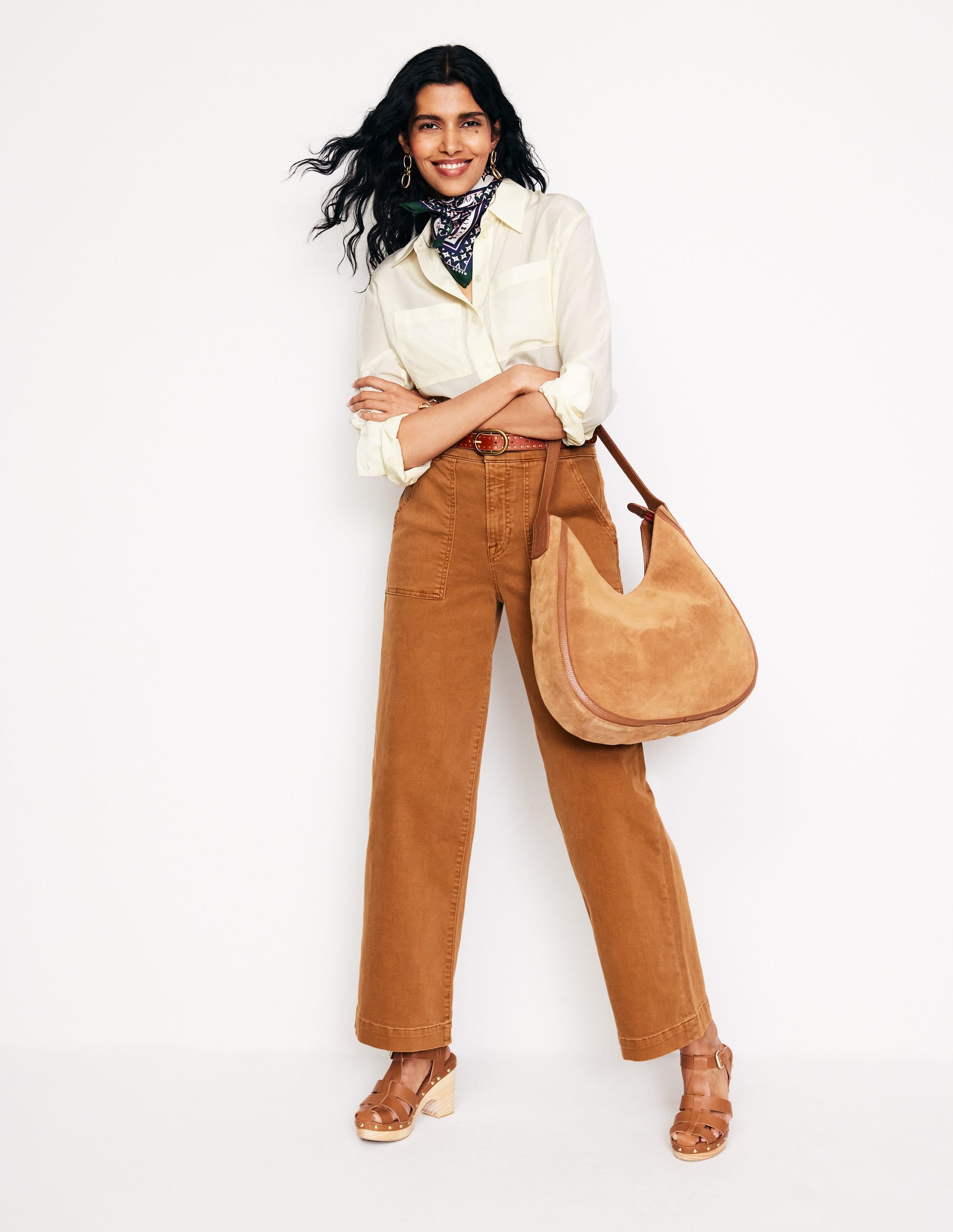 Connie Relaxed Silk Shirt-Ivory - Image 4