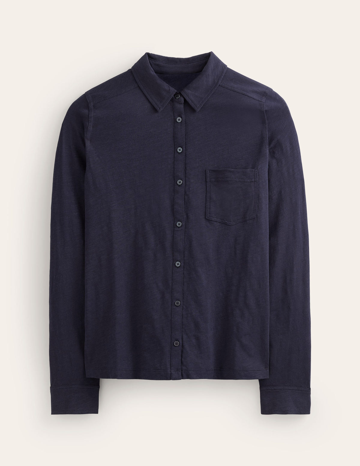 Amelia Jersey Shirt-Navy - Image 5