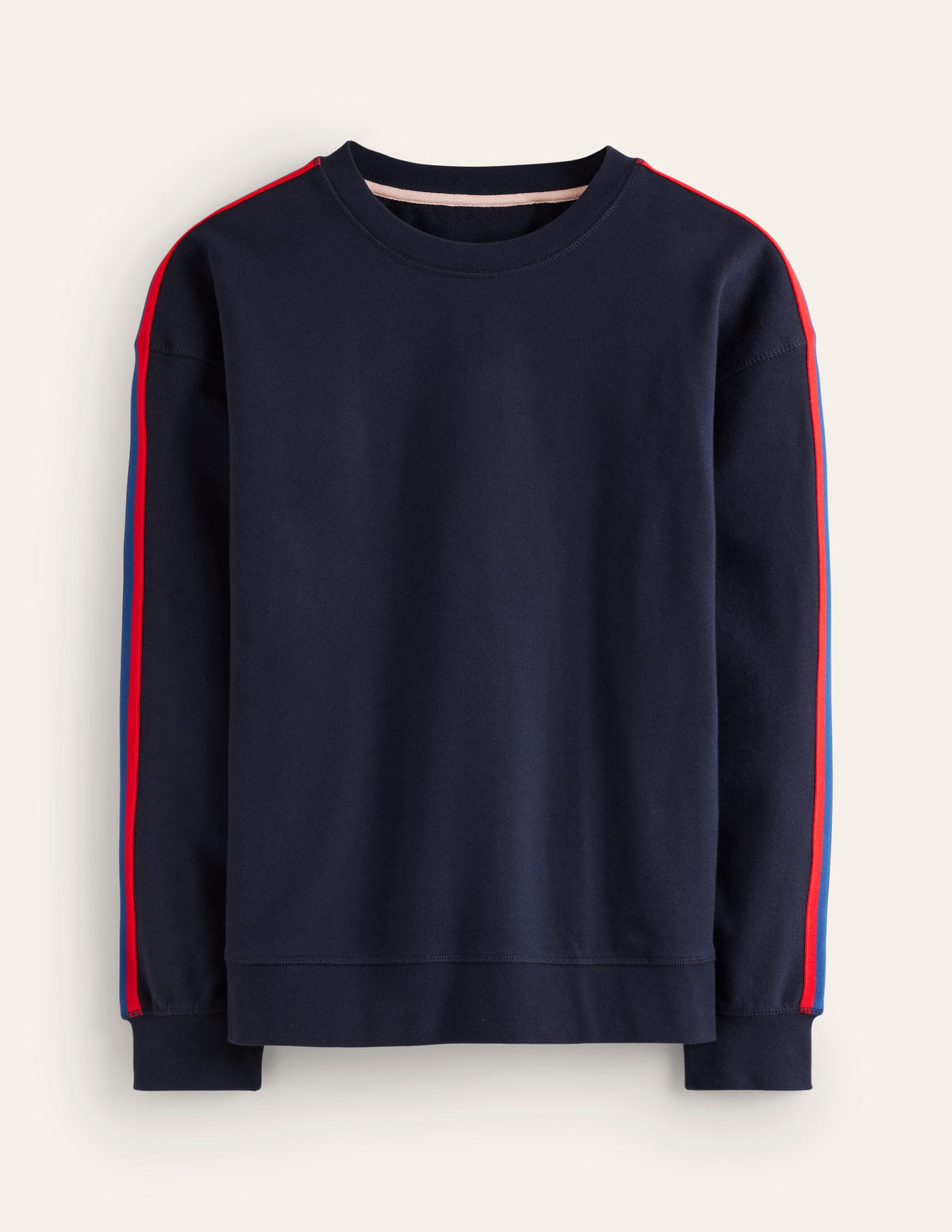Emi Relaxed Sweatshirt-Navy, Red Stripe-6