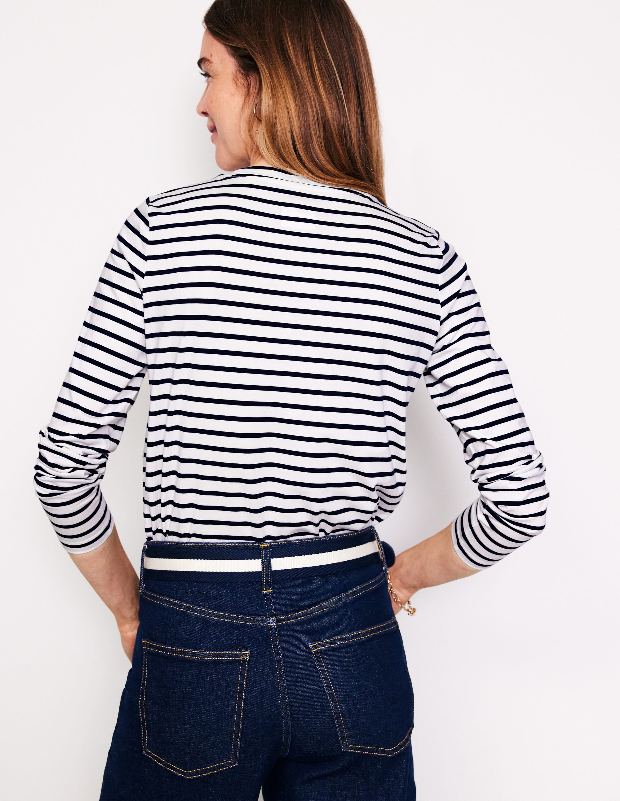 Embroidered Regular T-Shirt-Ivory, Navy, Cat Person - Image 3