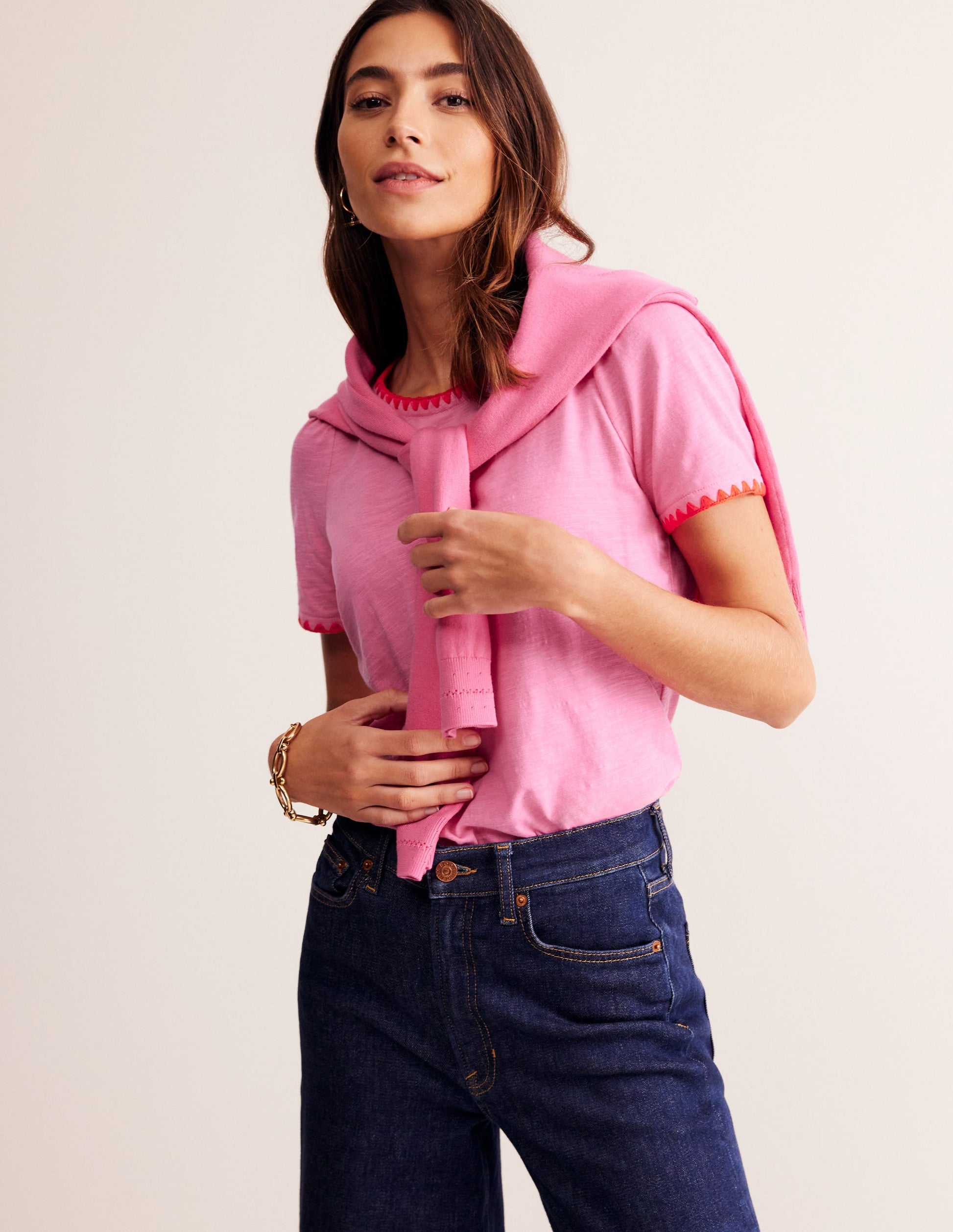 Ali Crochet T-shirt-Sangria Sunset-1