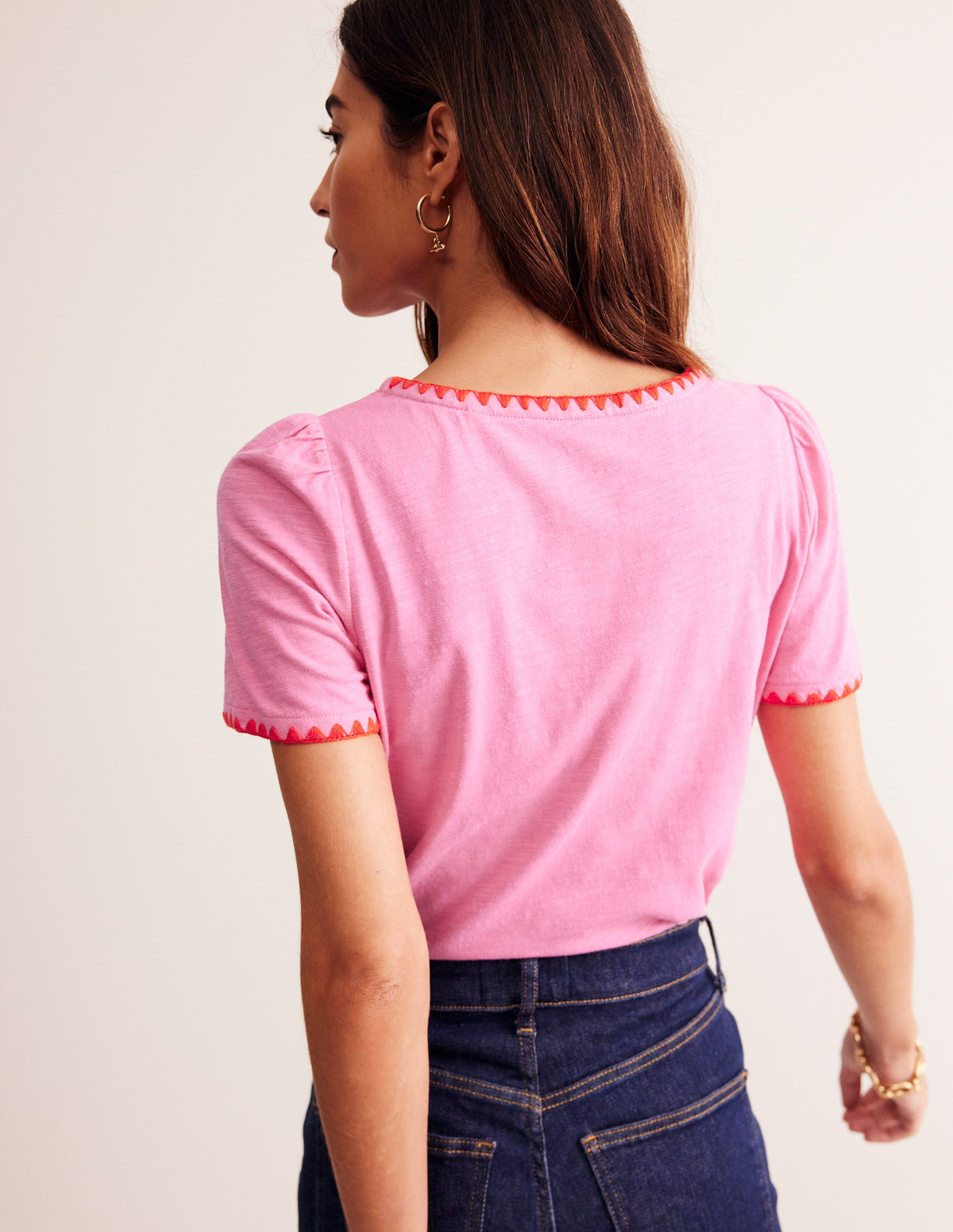 Ali Crochet T-shirt-Sangria Sunset - Image 3