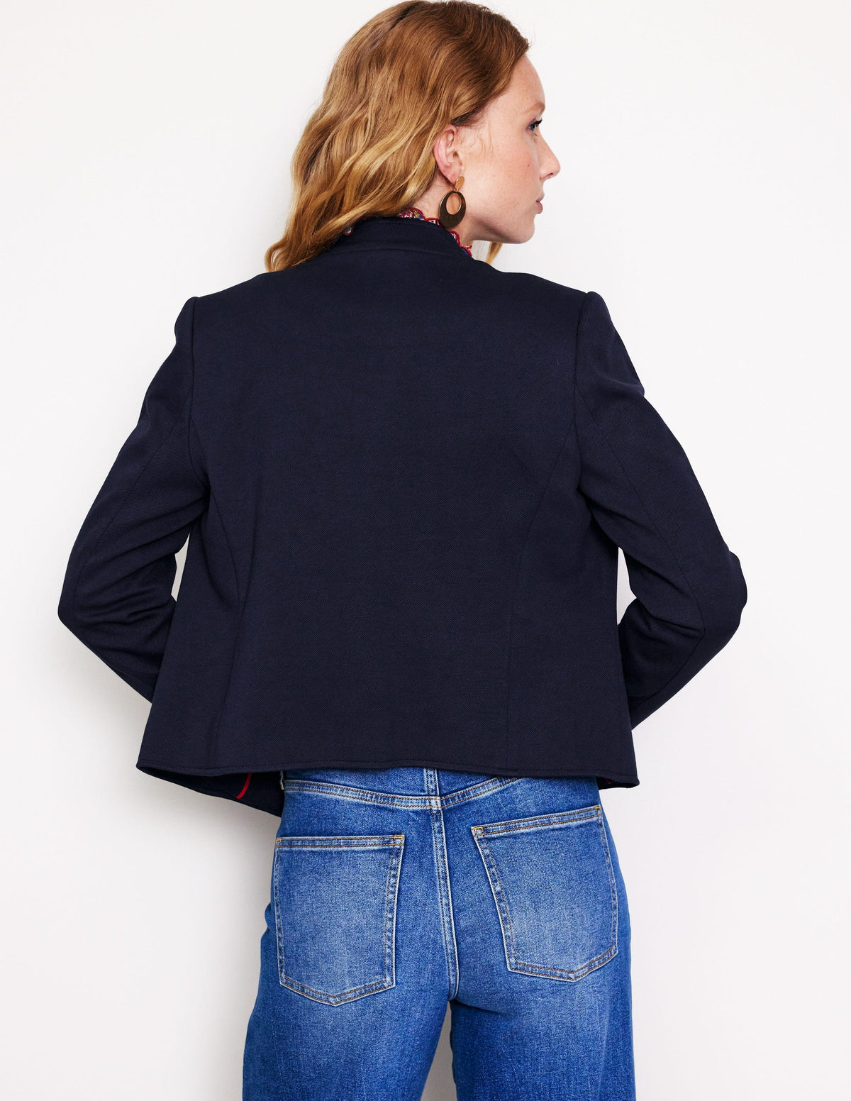 Military Ponte Jacket-Navy - Image 3