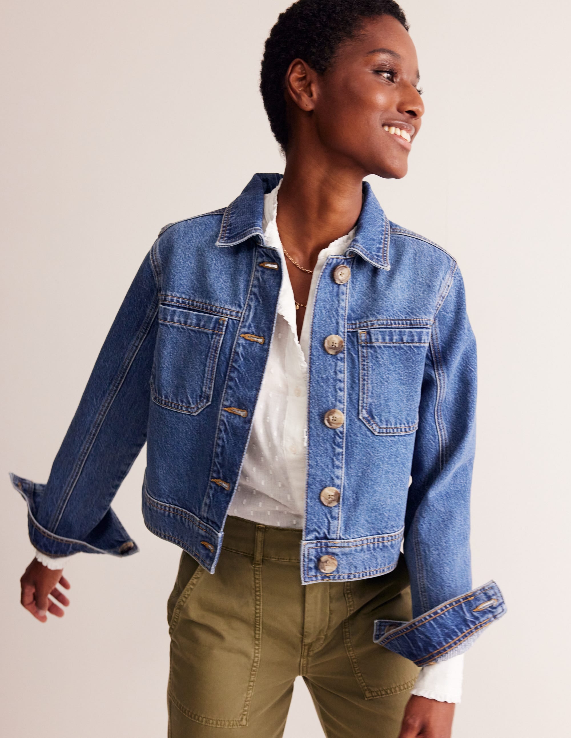 Denim Chore Jacket-Mid Vintage - Image 1
