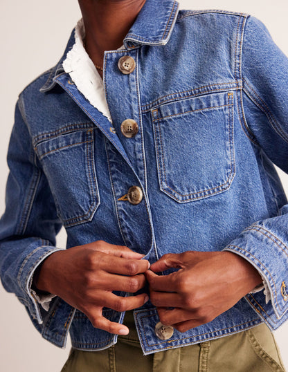 Denim Chore Jacket-Mid Vintage-2
