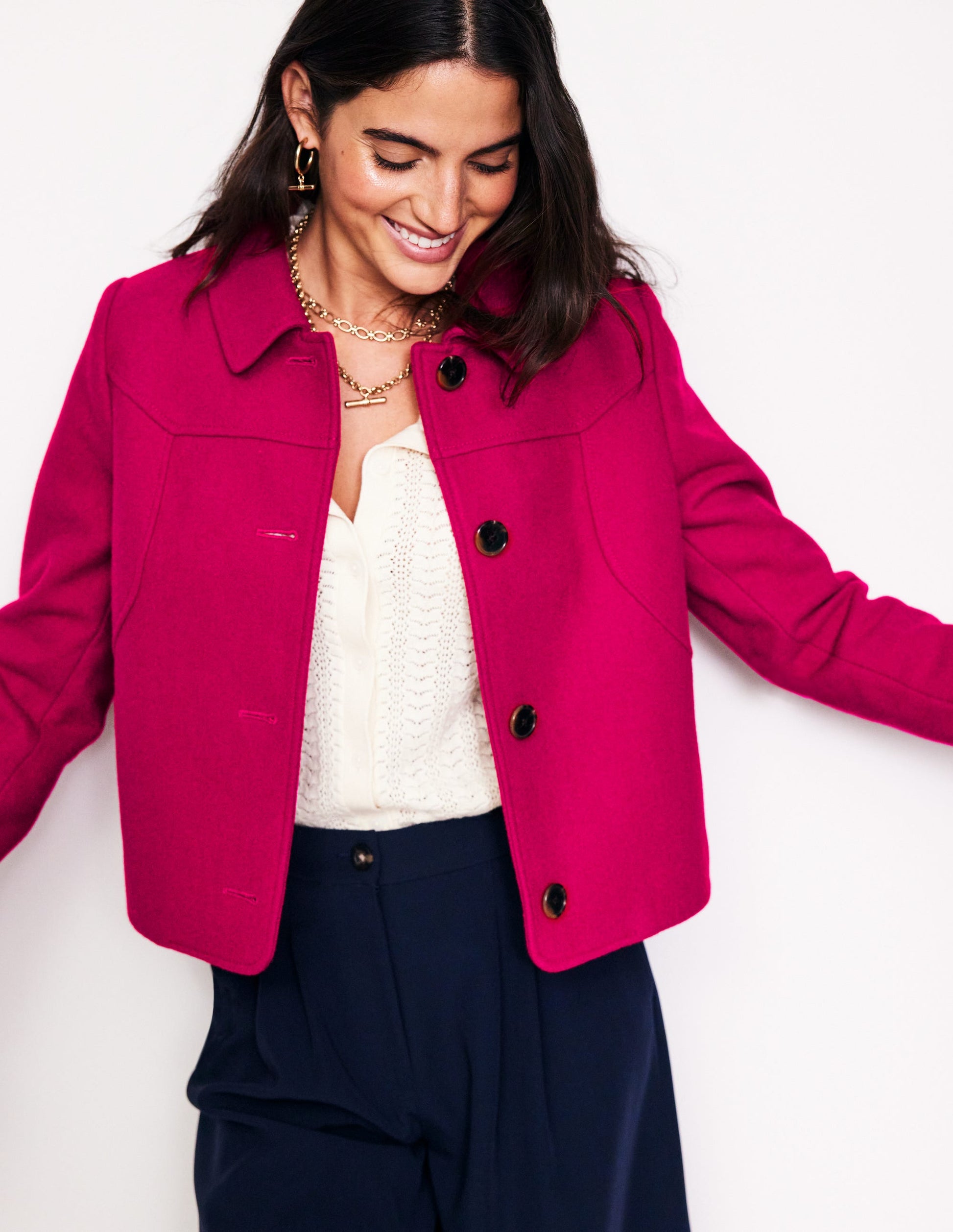 Oxford Melton Jacket-Cherry Jam-1