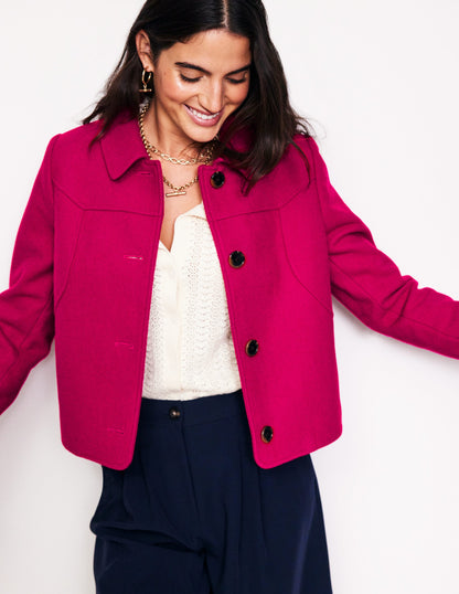 Oxford Melton Jacket-Cherry Jam-1