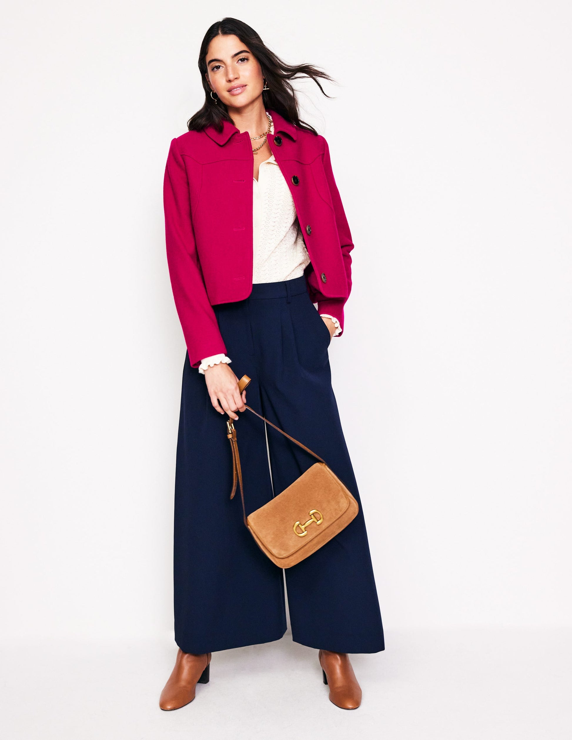 Oxford Melton Jacket-Cherry Jam-4