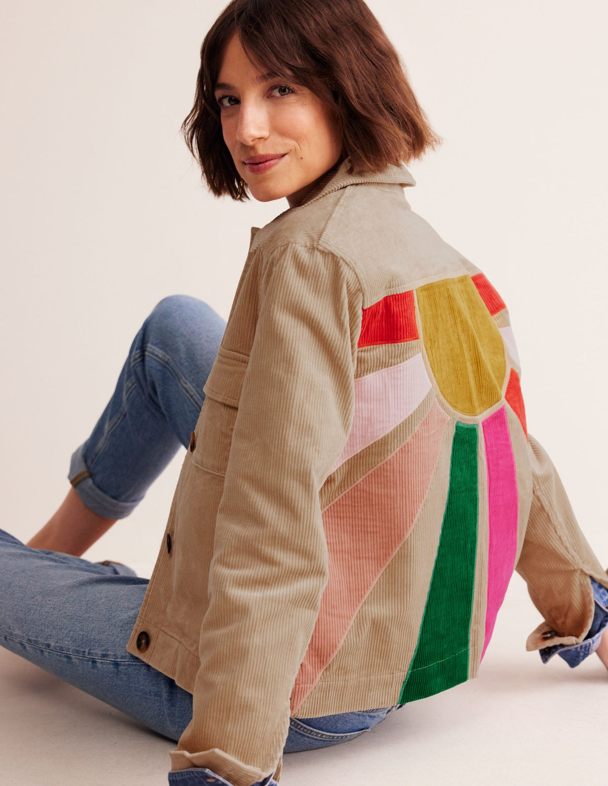 Cord Jacket-Appliqué Sun - Image 1