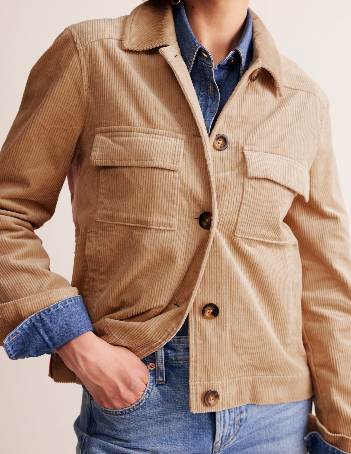 Cord Jacket-Appliqué Sun - Image 3