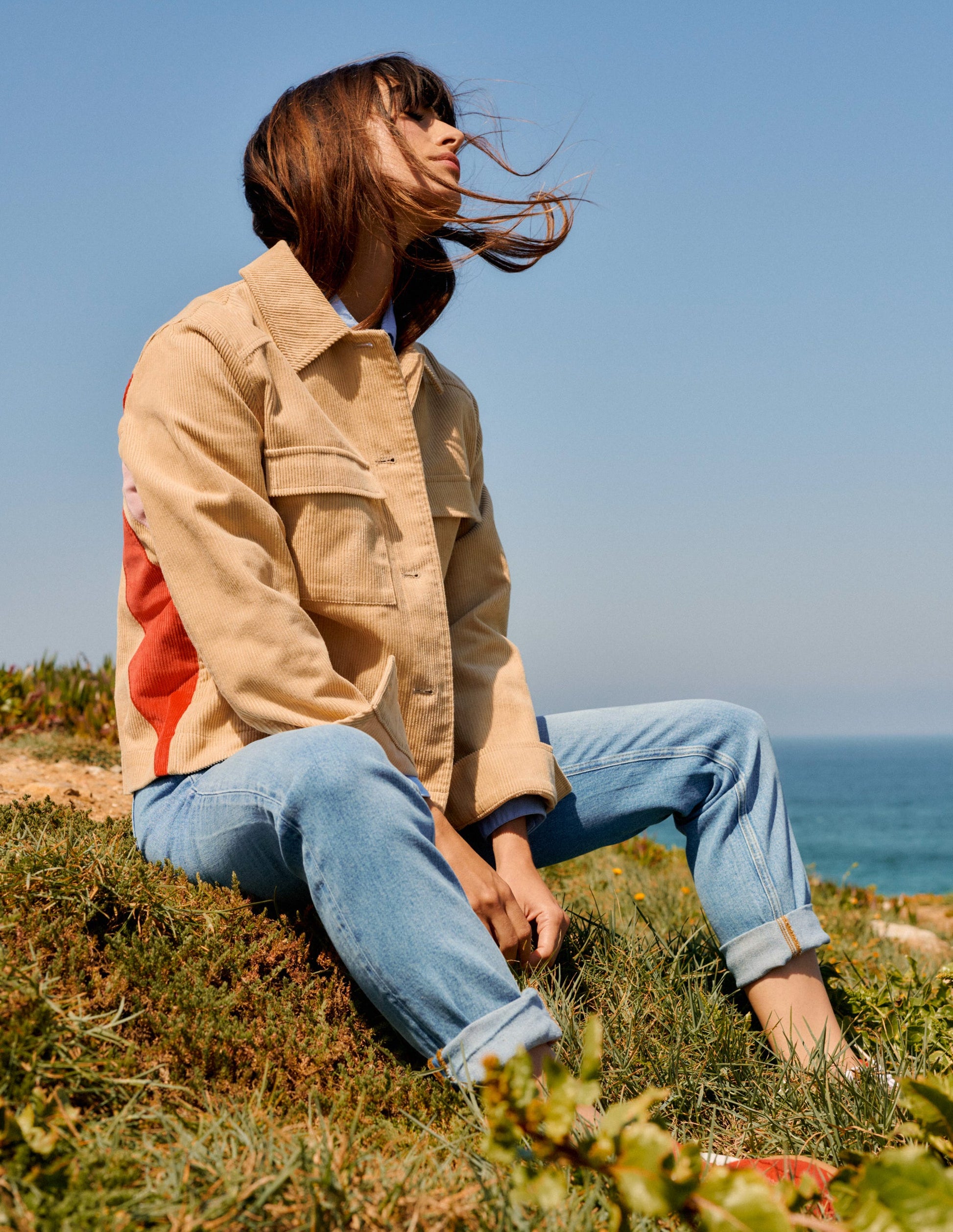 Cord Jacket-Appliqué Sun-6