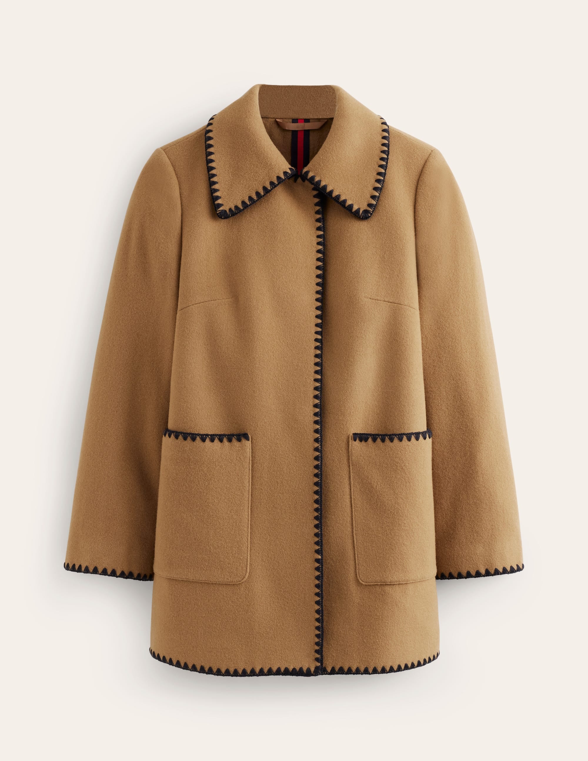 Blanket Stitch Car Coat-Tigers Eye - Image 6