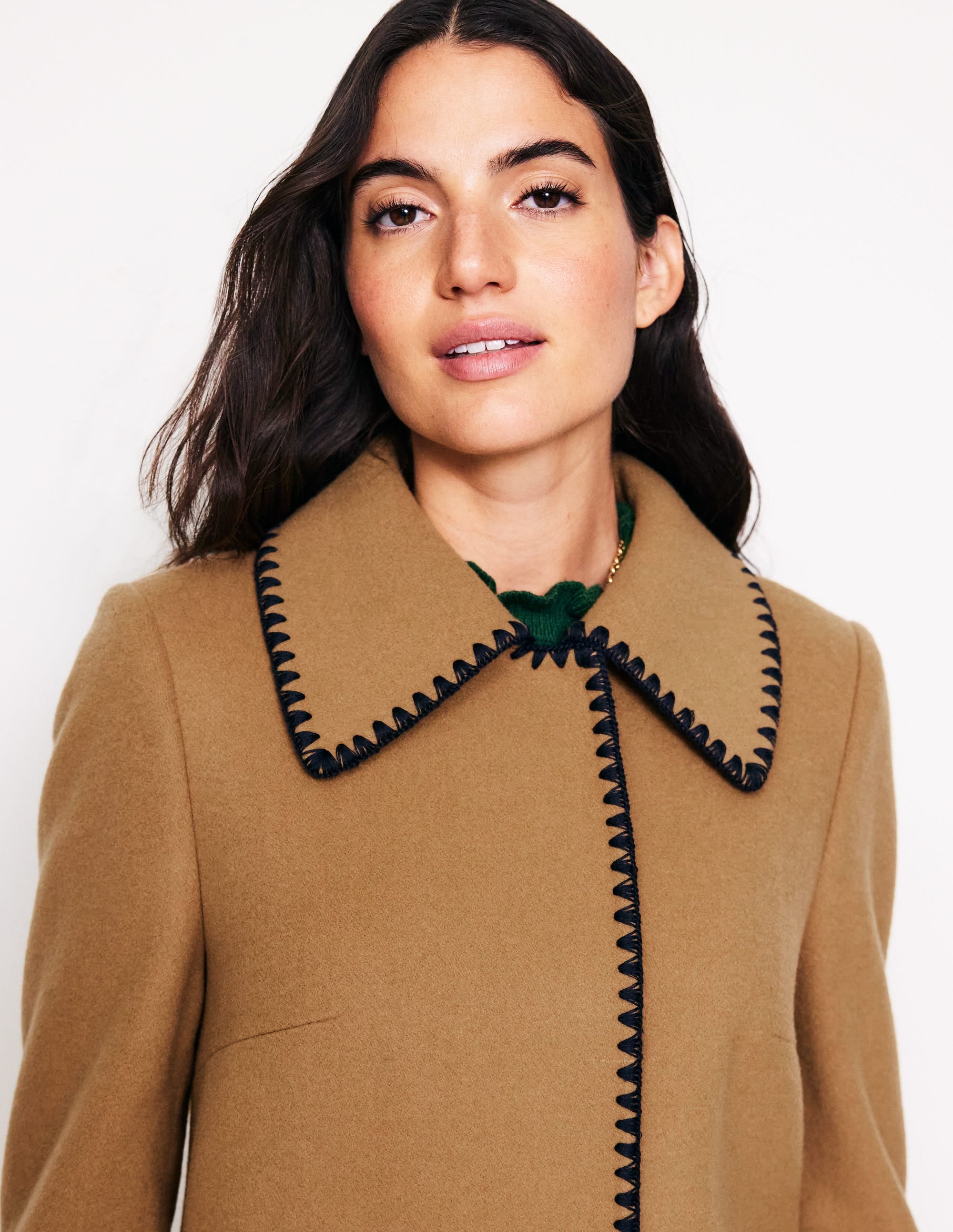 Blanket Stitch Car Coat-Tigers Eye - Image 3