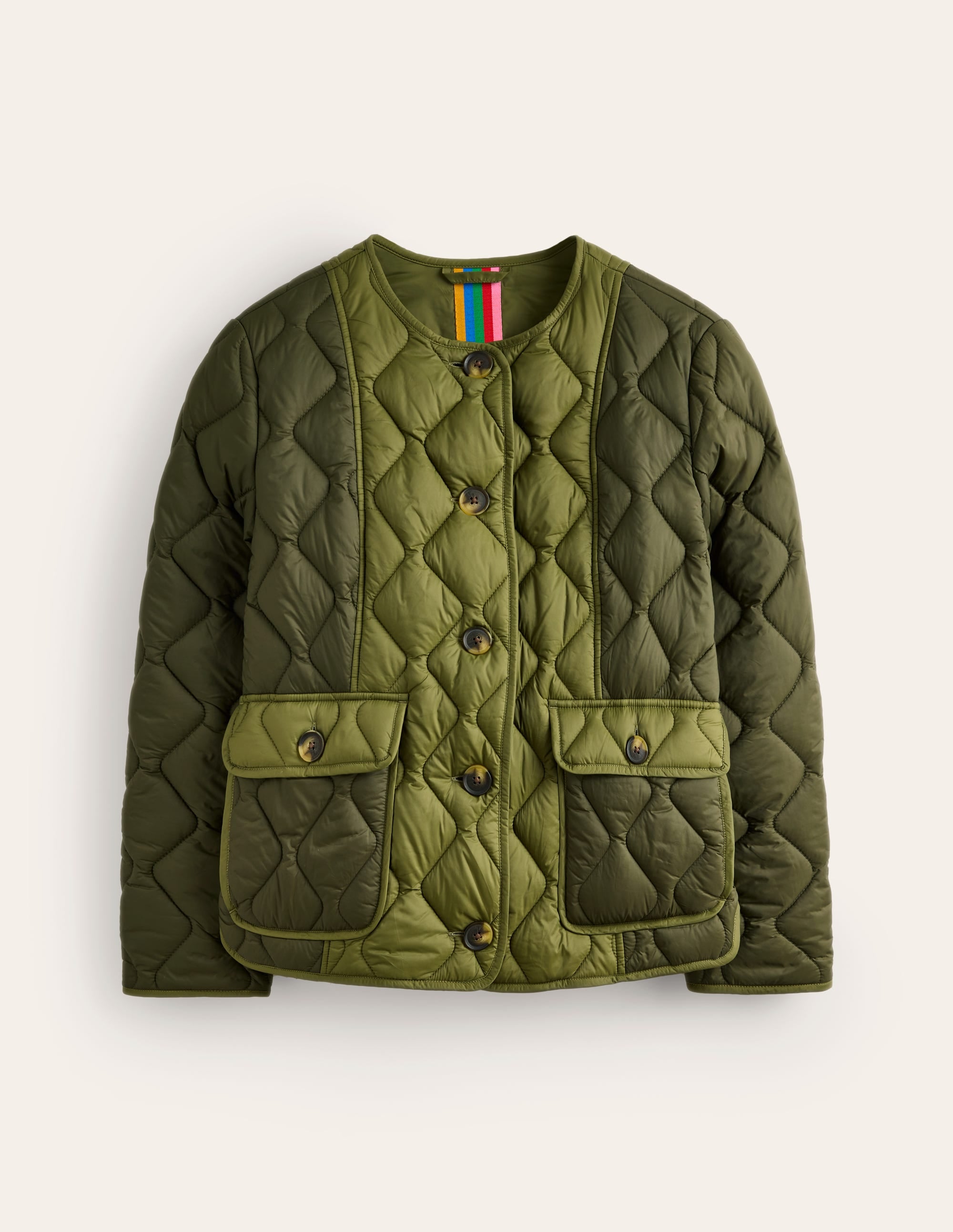 Derby Quilted Jacket-Winter Moss - Image 8