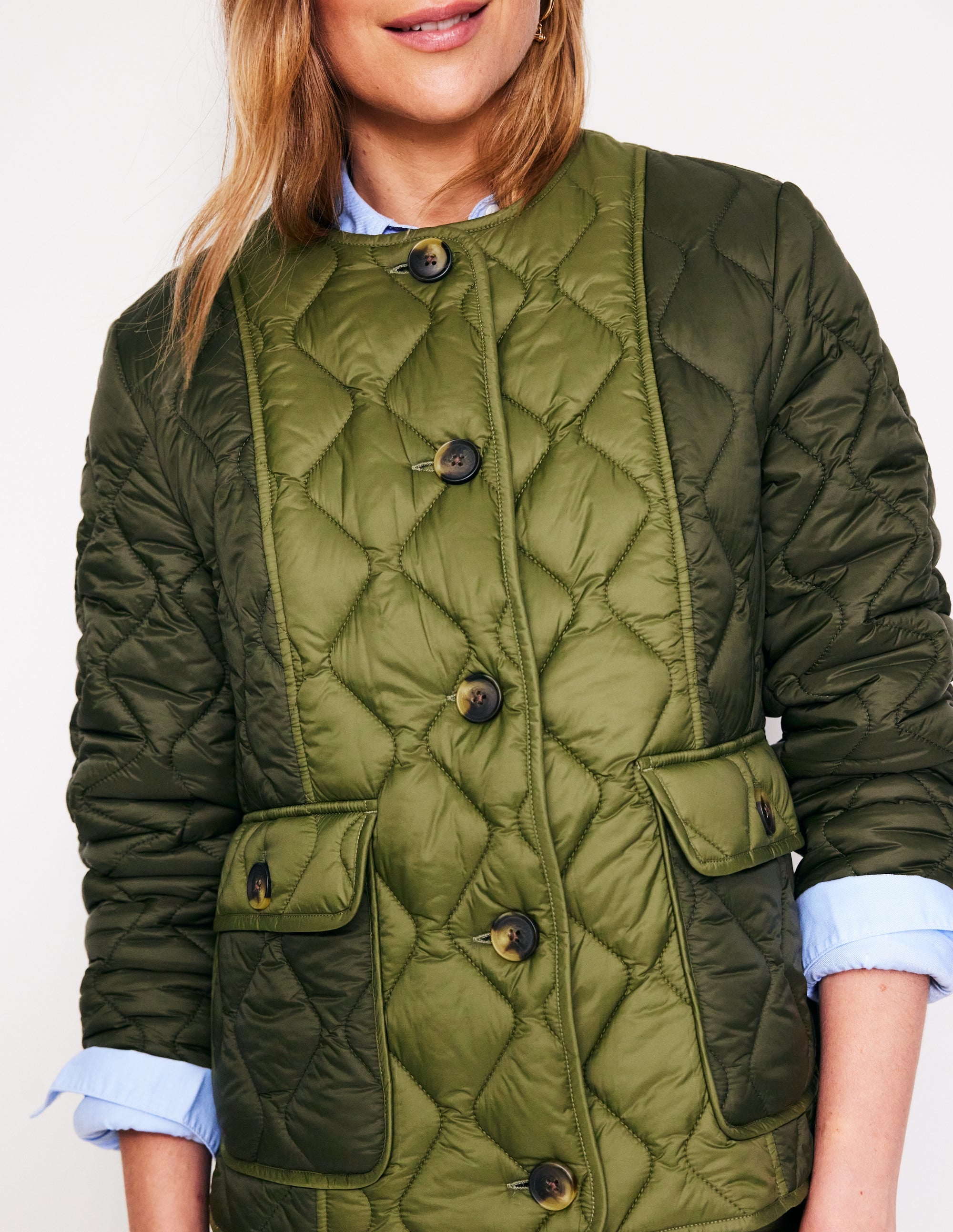 Derby Quilted Jacket-Winter Moss - Image 2