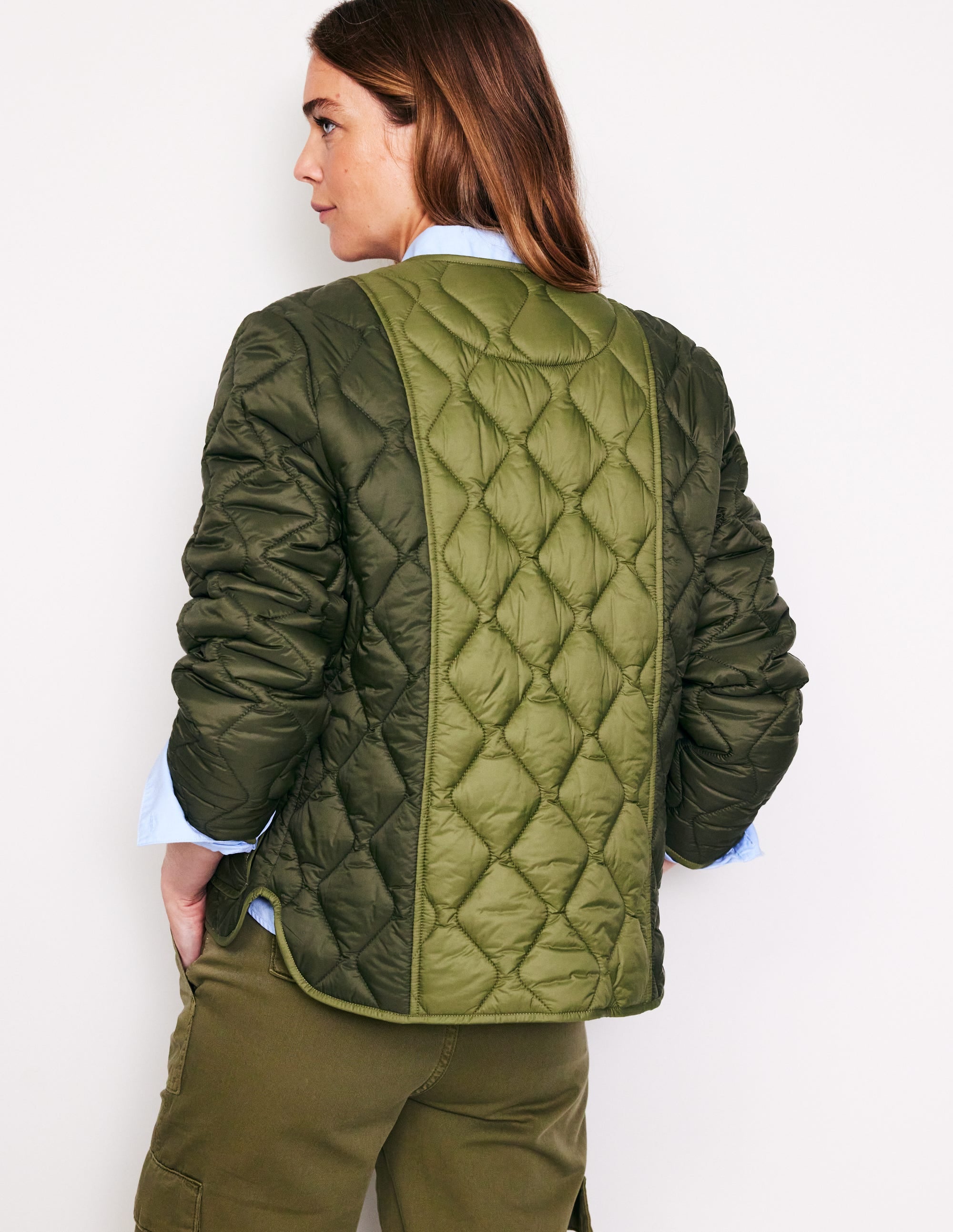 Derby Quilted Jacket-Winter Moss - Image 3