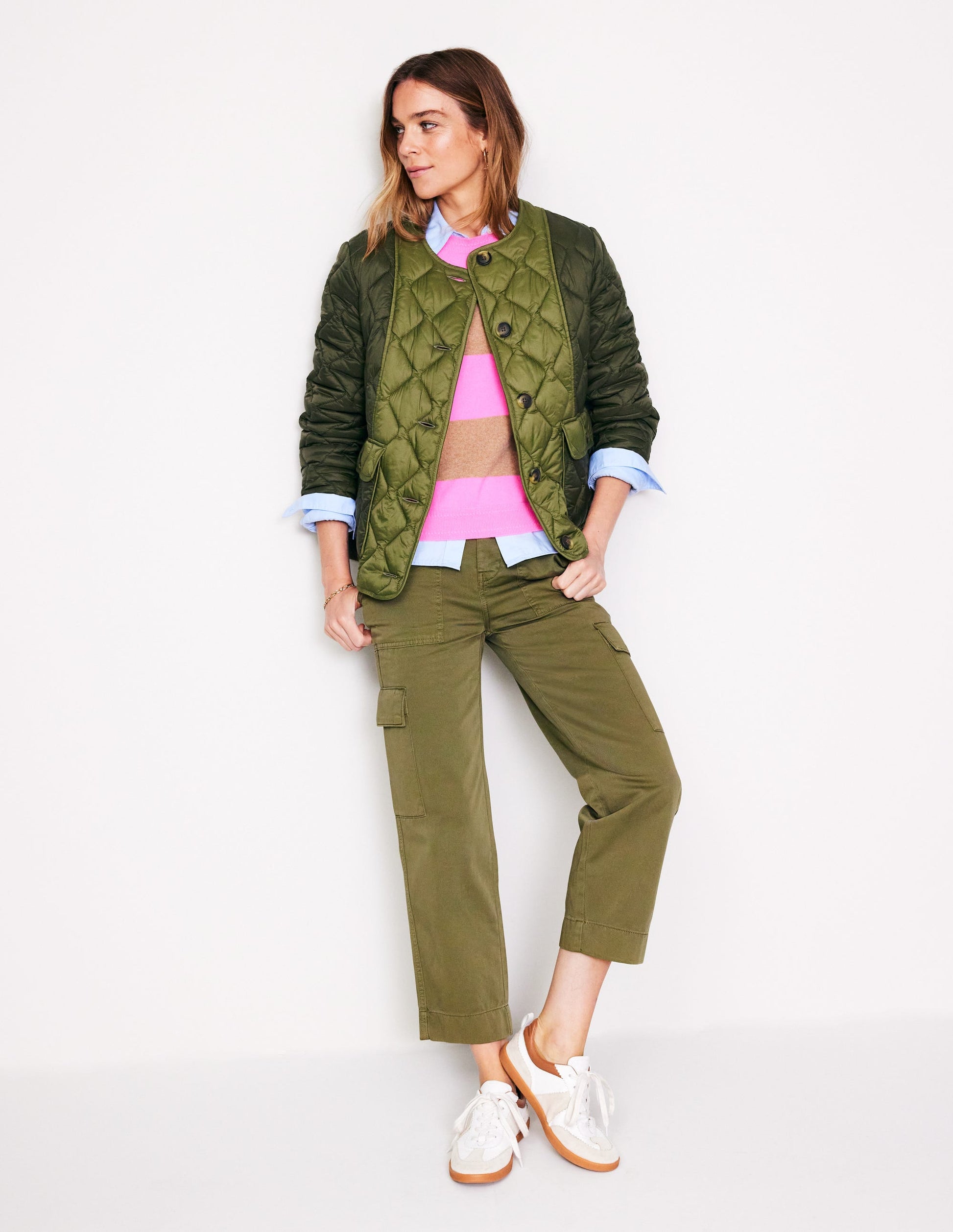 Derby Quilted Jacket-Winter Moss-4