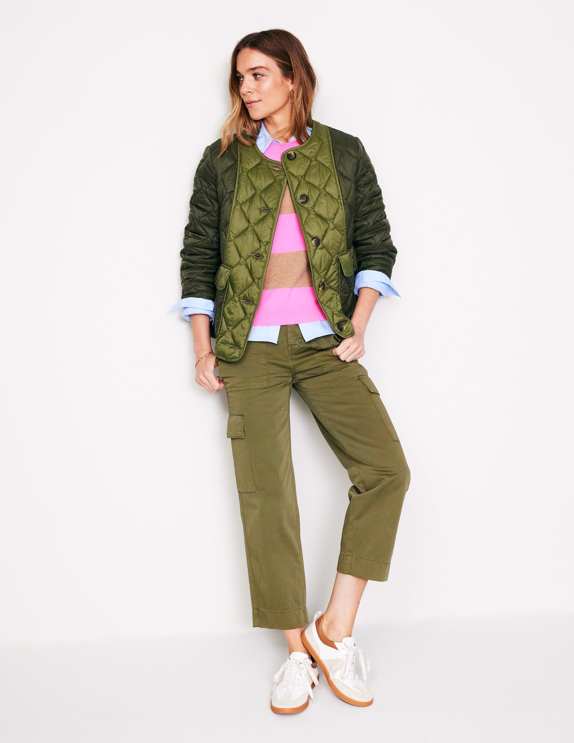 Derby Quilted Jacket-Winter Moss - Image 4