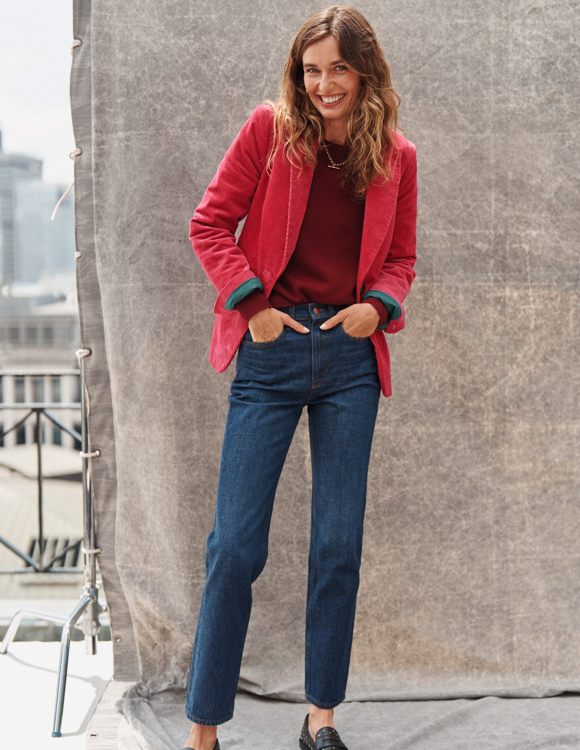 Marylebone Cord Blazer-Cherries Jubilee-6