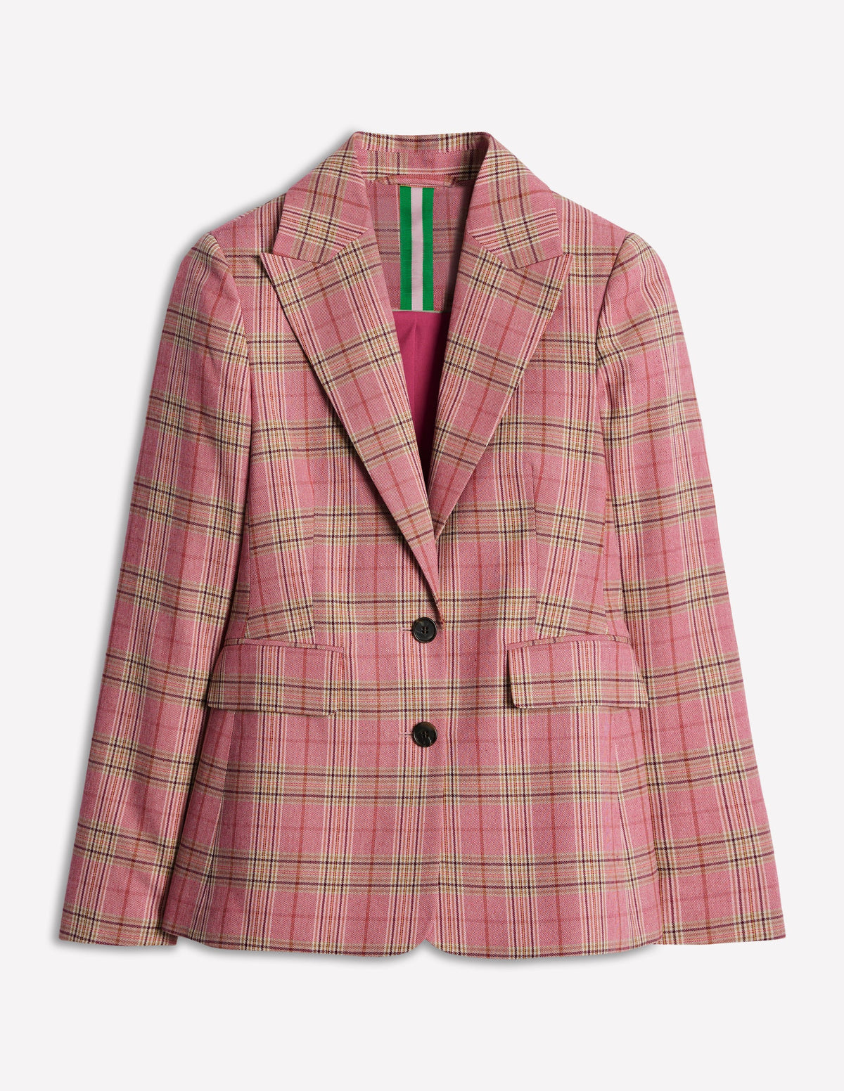 Marylebone Cotton Blazer-Pink Check-6
