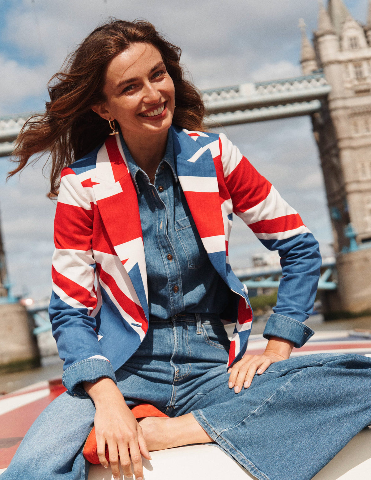 Fitted Printed Blazer-Union Jack - Image 5