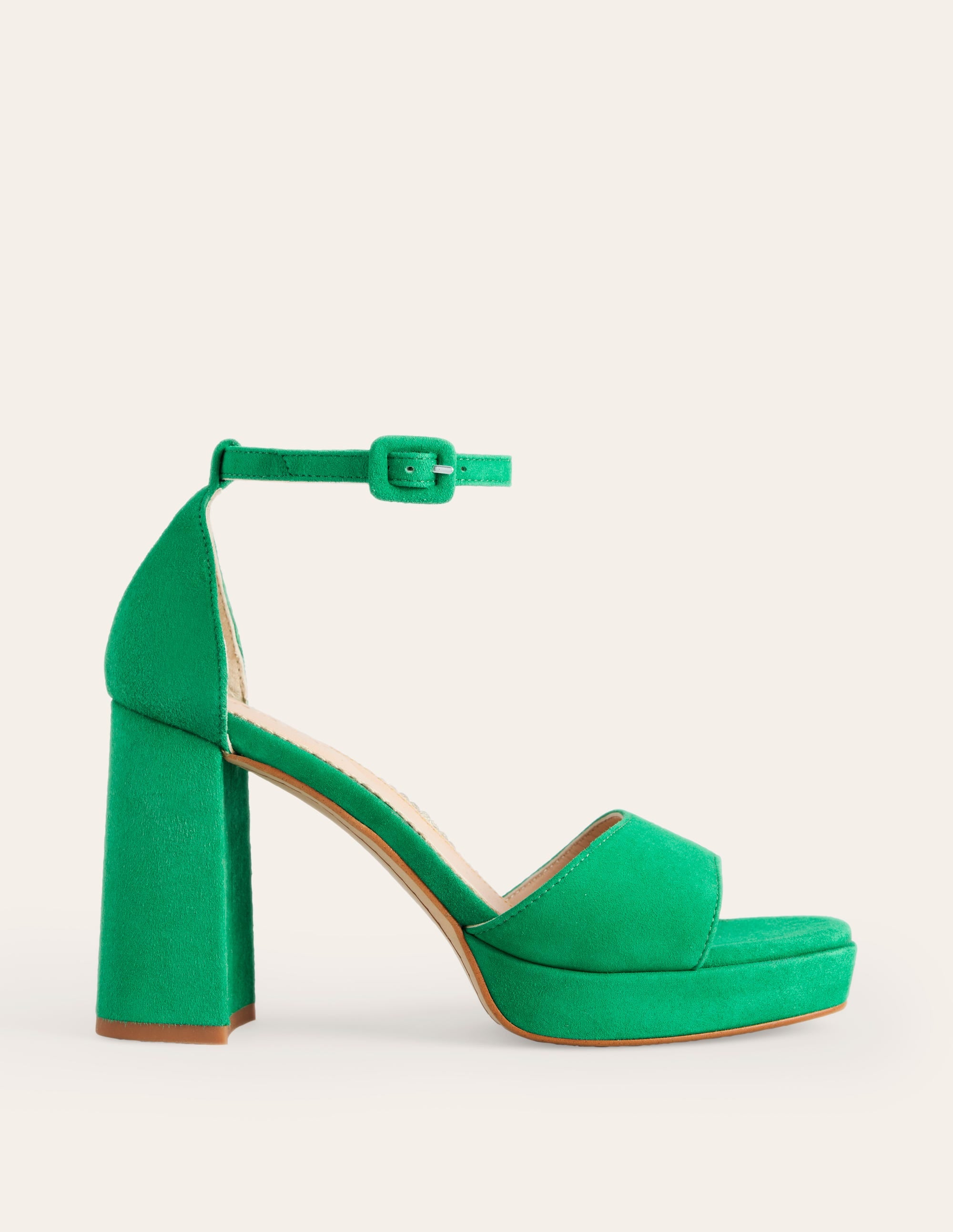 Heeled Platform Sandals-Green - Image 1