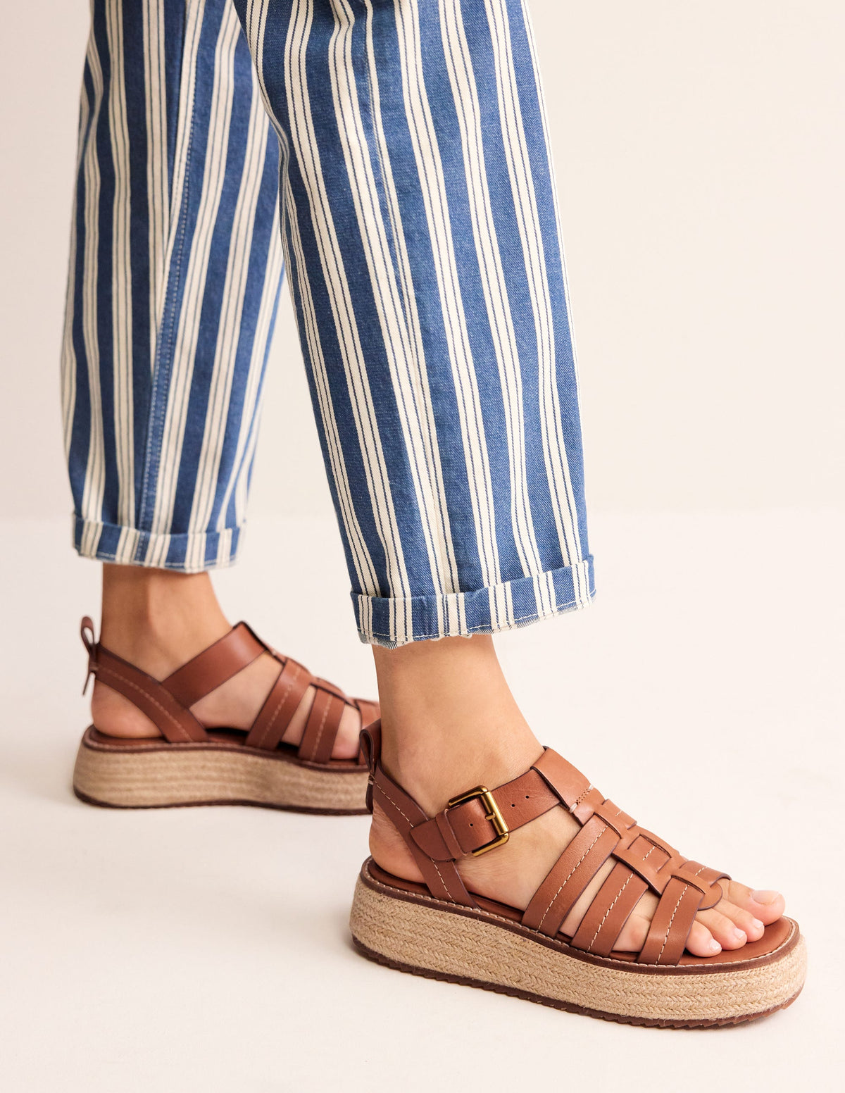 Chunky Fisherman Sandal-Tan - Image 1