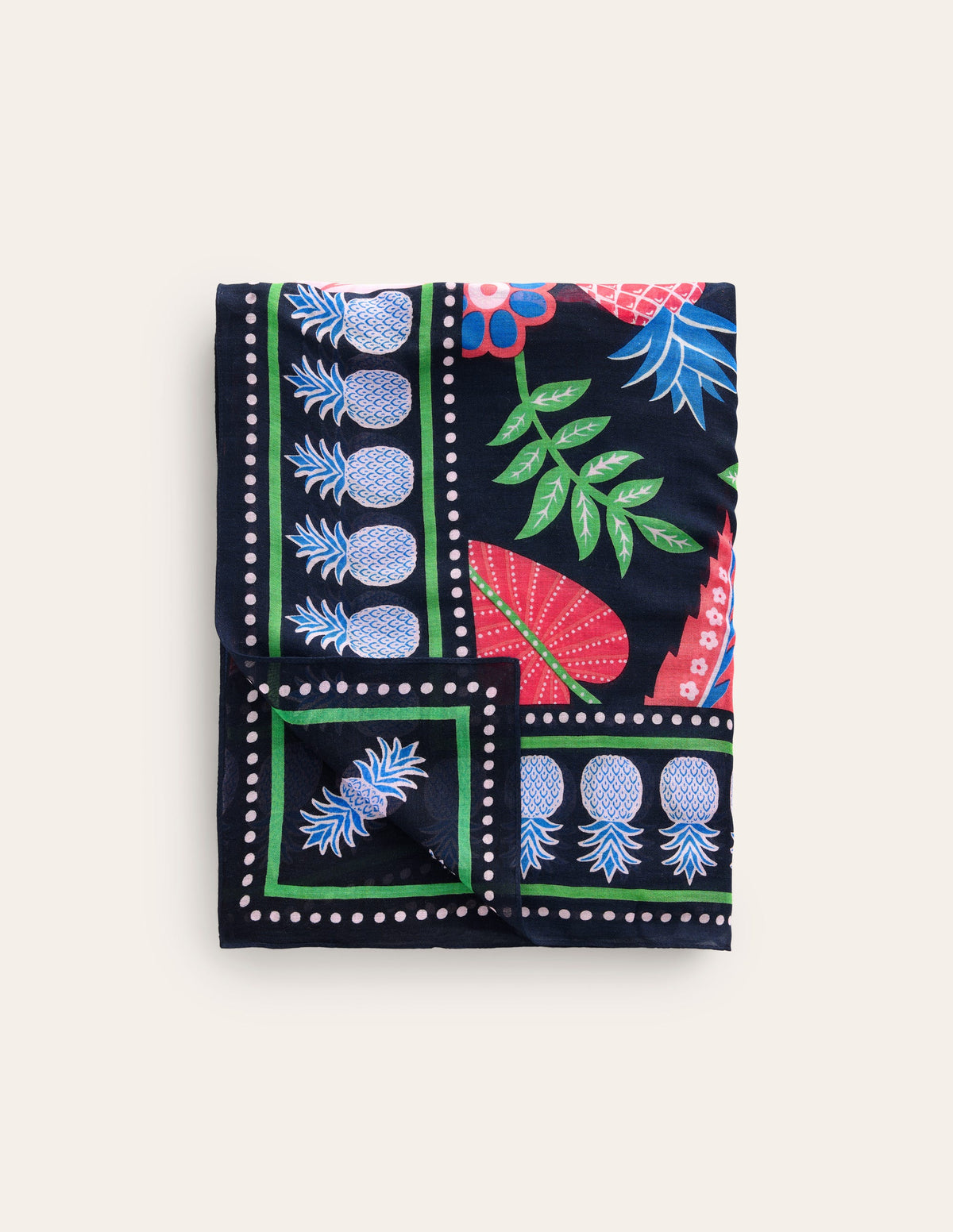 Printed Sarong Scarf-Multi, Tropic Parrot - Image 2