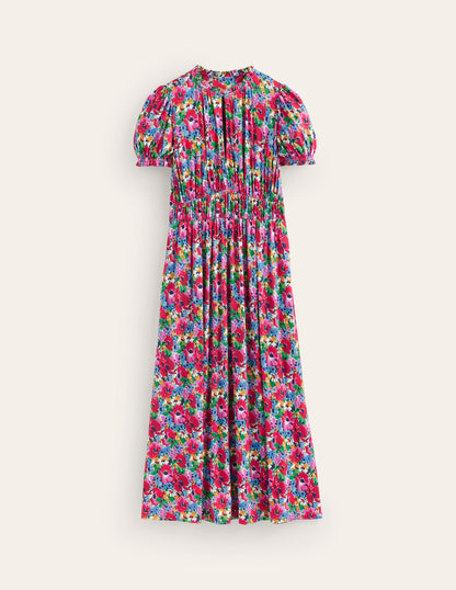 Rosanna Jersey Midi Tea Dress-Multi, Wild Poppy-5
