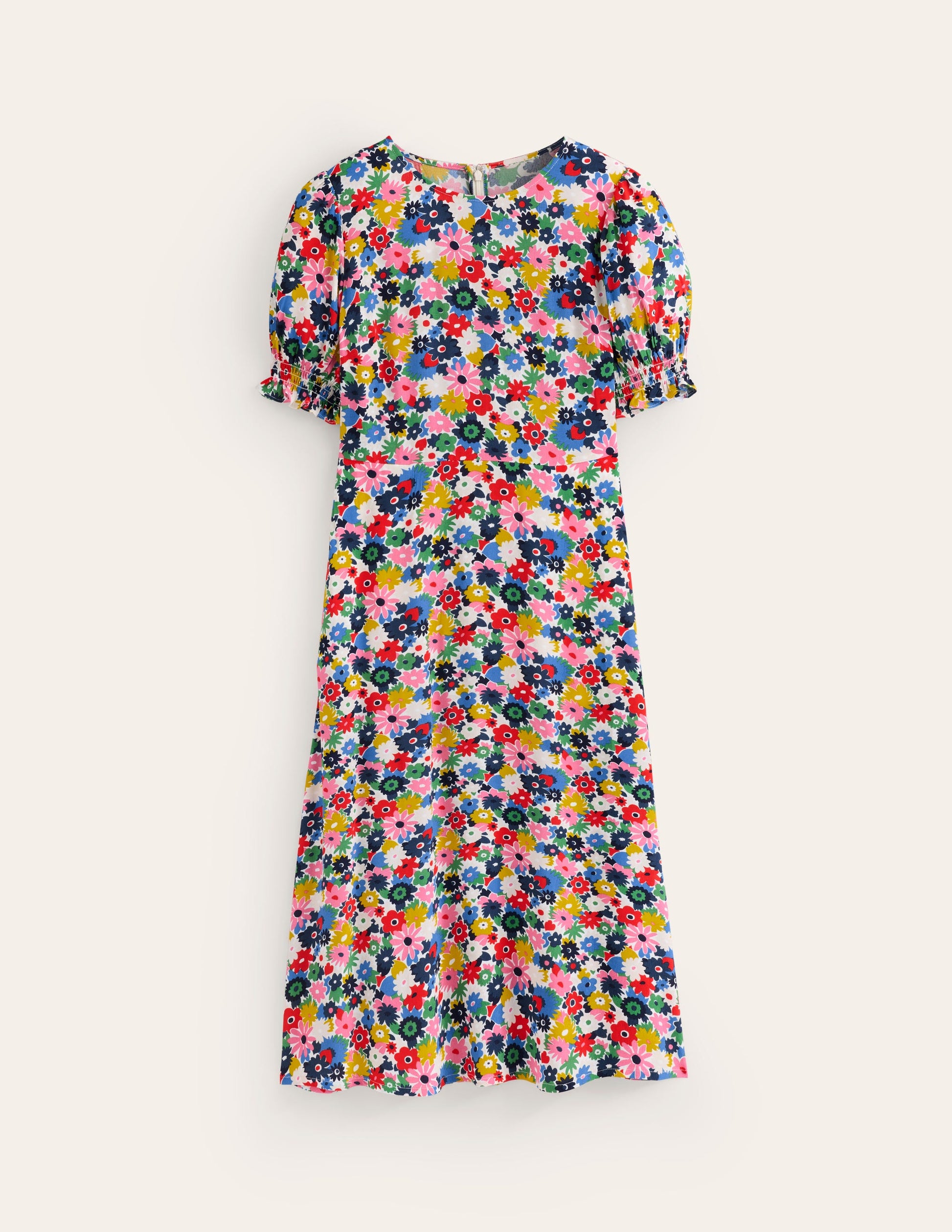 Corinne Midi Tea Dress-Multi, Paintbox Ditsy-5
