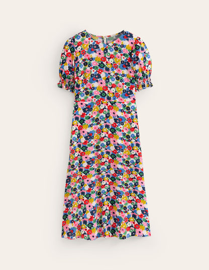 Corinne Midi Tea Dress-Multi, Paintbox Ditsy-5
