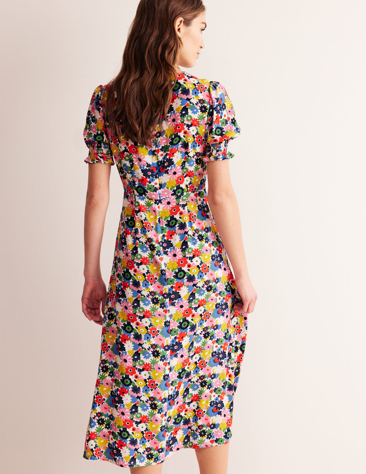 Corinne Midi Tea Dress-Multi, Paintbox Ditsy - Image 4