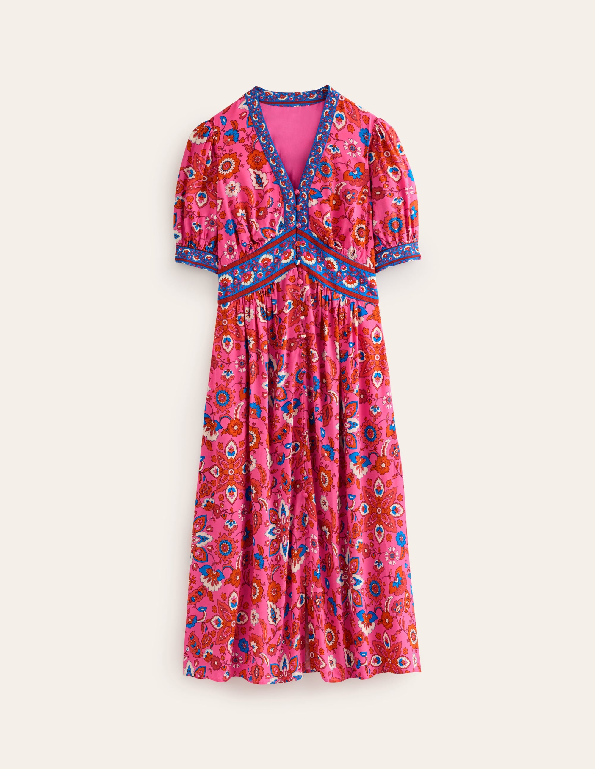 Elsa Midi Tea Dress-Sangria Sunset, Hotch - Image 8