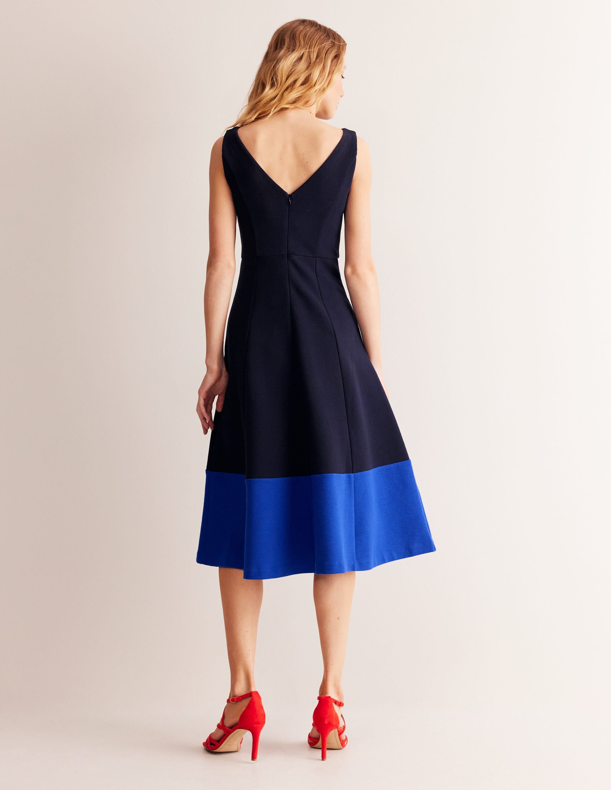 Scarlet Ottoman Ponte Dress-Navy and Surf the Web - Image 3
